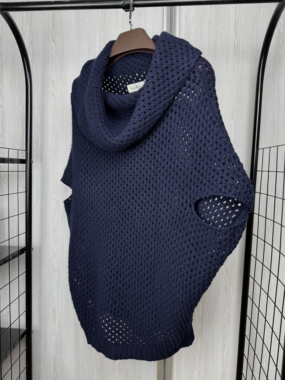 Other Della Ciana open knit poncho wool cashmere silk sweater Size M / US 6-8 / IT 42-44 - 6 Thumbnail