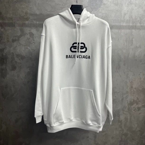 Balenciaga Balenciaga White Logo Print Hoodie Size US XS / EU 42 / 0 - 1 Thumbnail