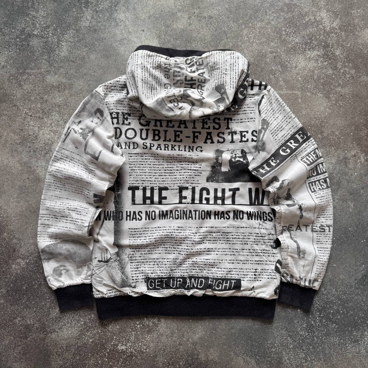Dolce & Gabbana Dolce & Gabbana Vintage Mohamed Ali Gazette Print Zip Hoodie Size XS / US 0-2 / IT 36-38 - 7 Thumbnail
