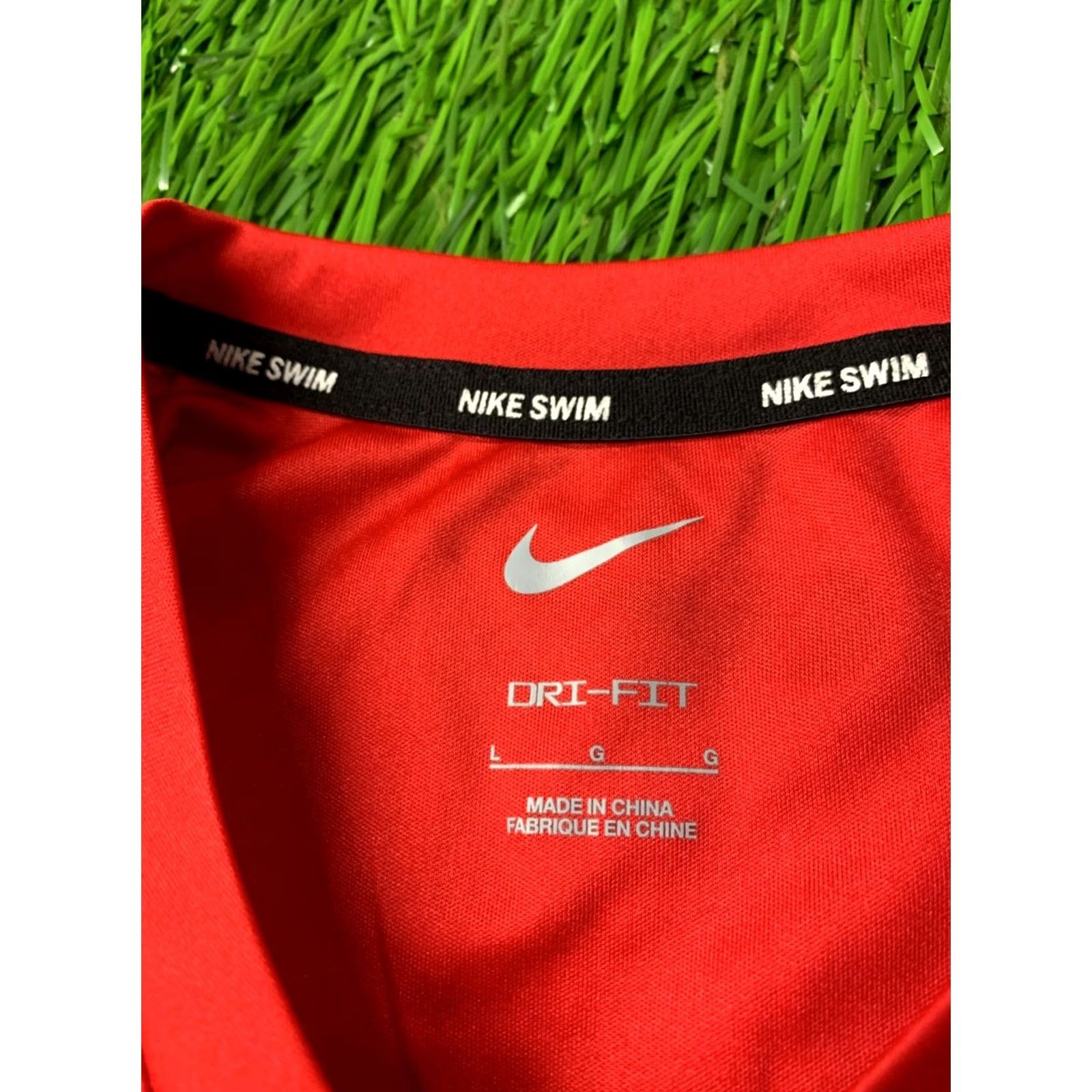 Nike Nike Swim Dri-Fit Shirt Jersey T-Shirt - Short Sleeve - Red - Size L - Men - Classic Fit - Shirt Size US L / EU 52-54 / 3 - 5 Thumbnail