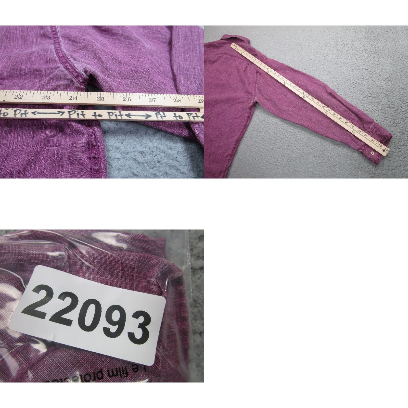Vintage Martin Gordon Shirt Mens XL Purple 100% Linen Long Sleeve Old Money Quiet Luxury Size US XL / EU 56 / 4 - 8 Thumbnail