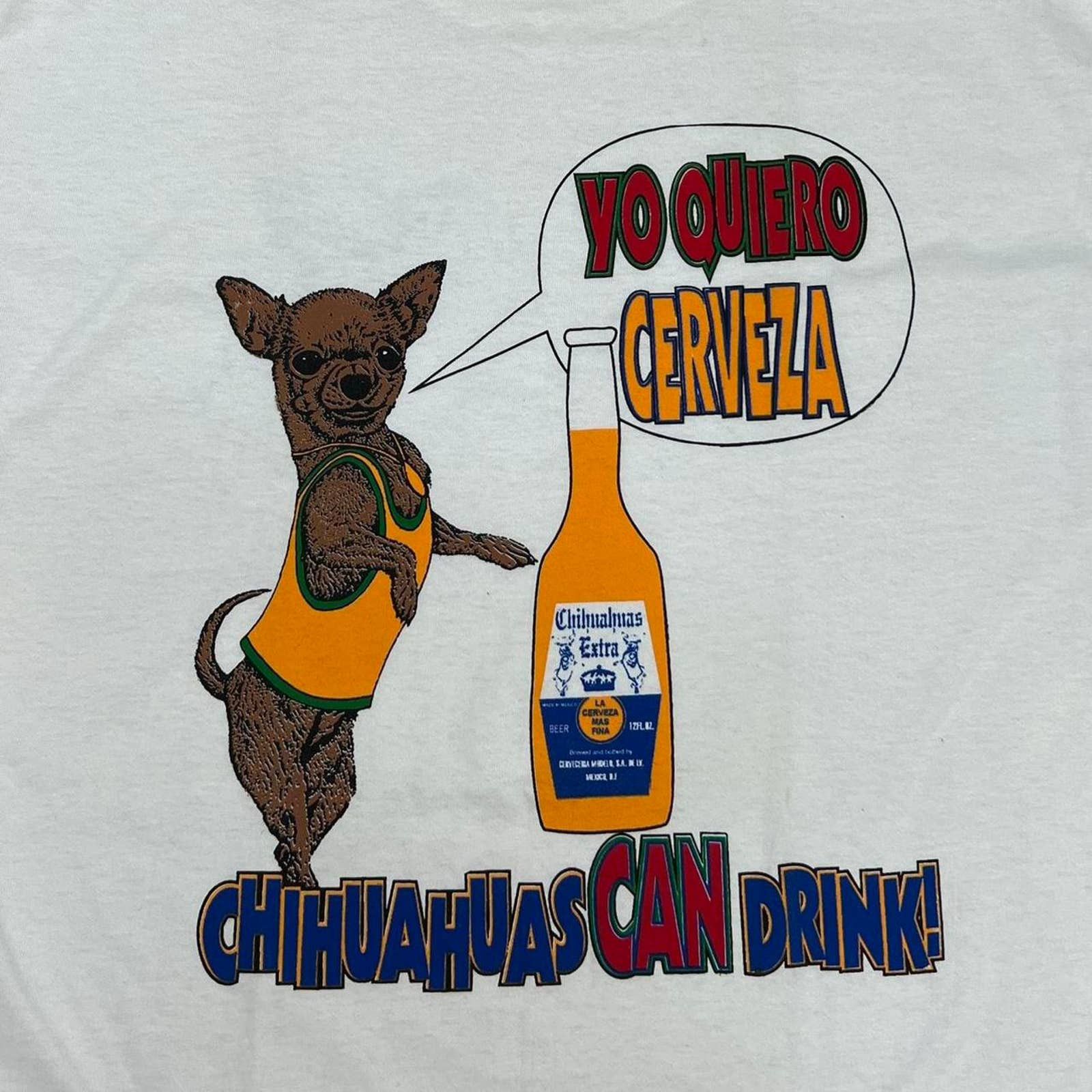 Japanese Brand × Vintage VINTAGE SINGLE STITCH YO QUIERO CERVEZA CHIHUAHUA BEER TEE Size US L / EU 52-54 / 3 - 2 Thumbnail