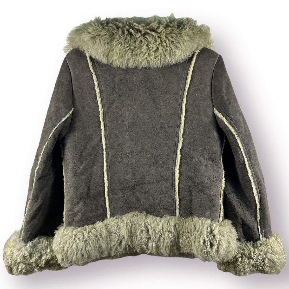 Other 🔥 Unknown Sheepskin Croped jacket Size S / US 4 / IT 40 - 8 Thumbnail