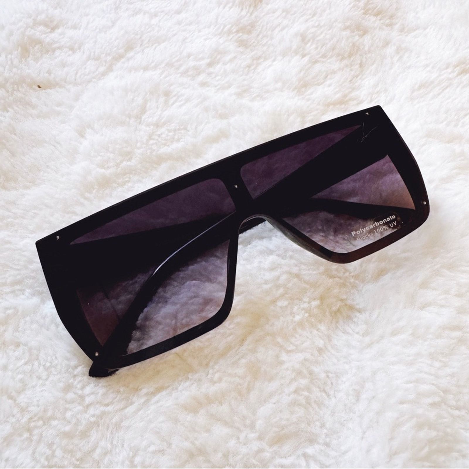 Other Greta Black Oversized Statement Sunglasses Size ONE SIZE - 5 Thumbnail