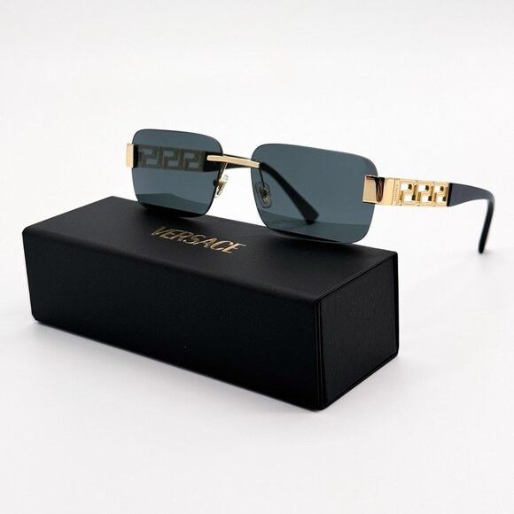 Versace NEW VERSACE SUNGLASSES VE2298 1002/87 GOLD/GRAY UNISEX EYEWE Size ONE SIZE - 2 Thumbnail