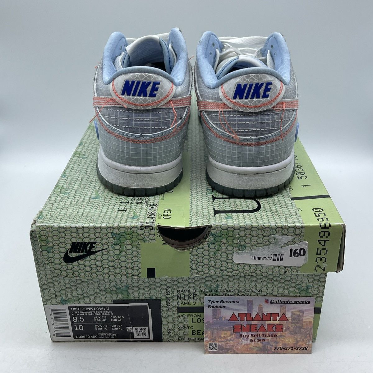 Nike Union LA x dunk passport pack argon Size US 8.5 / EU 41-42 - 3 Thumbnail
