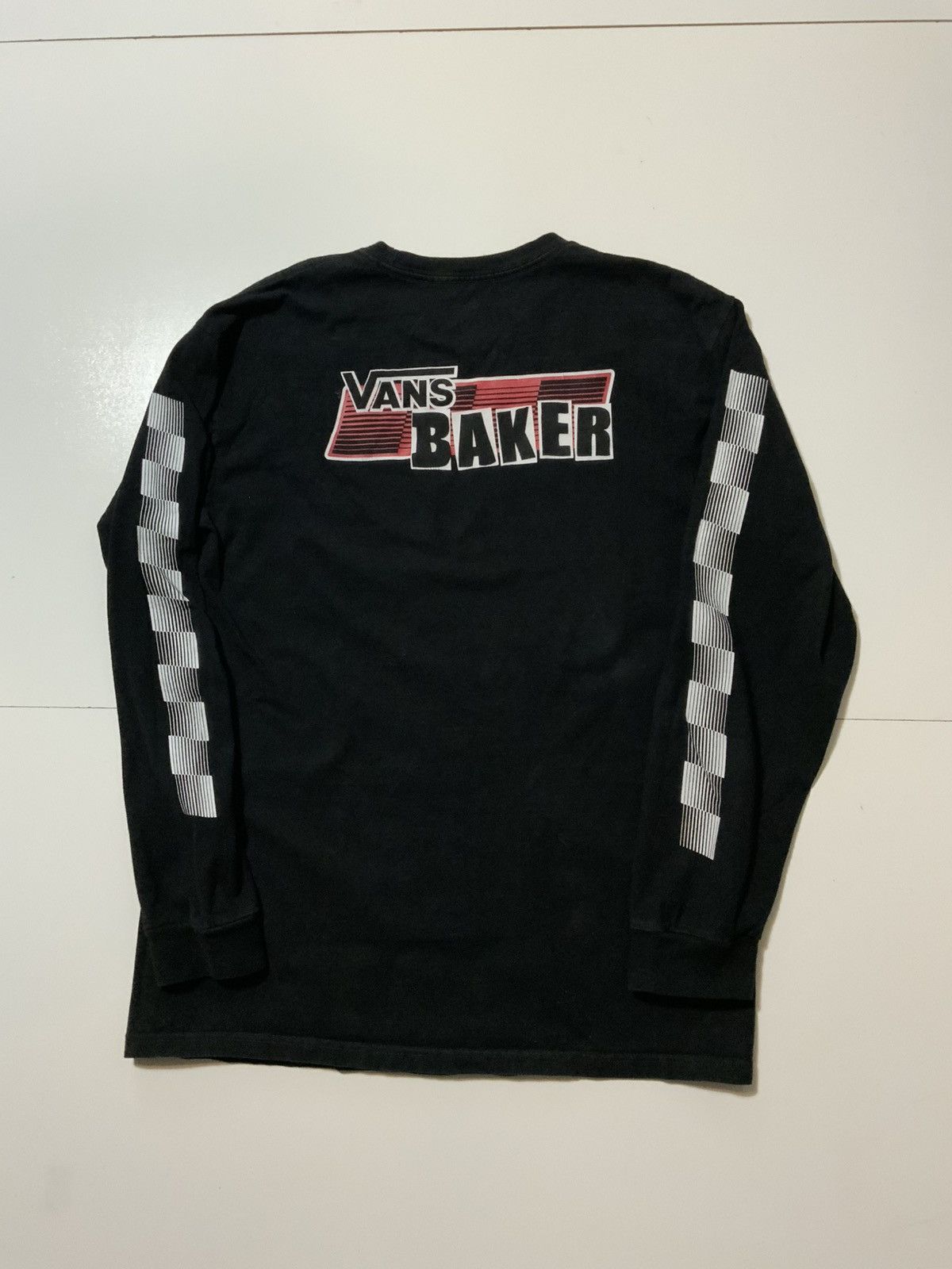 Vans Vans X Baker Skateboards Racing Black Graphic L/S T-Shirt Size US M / EU 48-50 / 2 - 1 Thumbnail