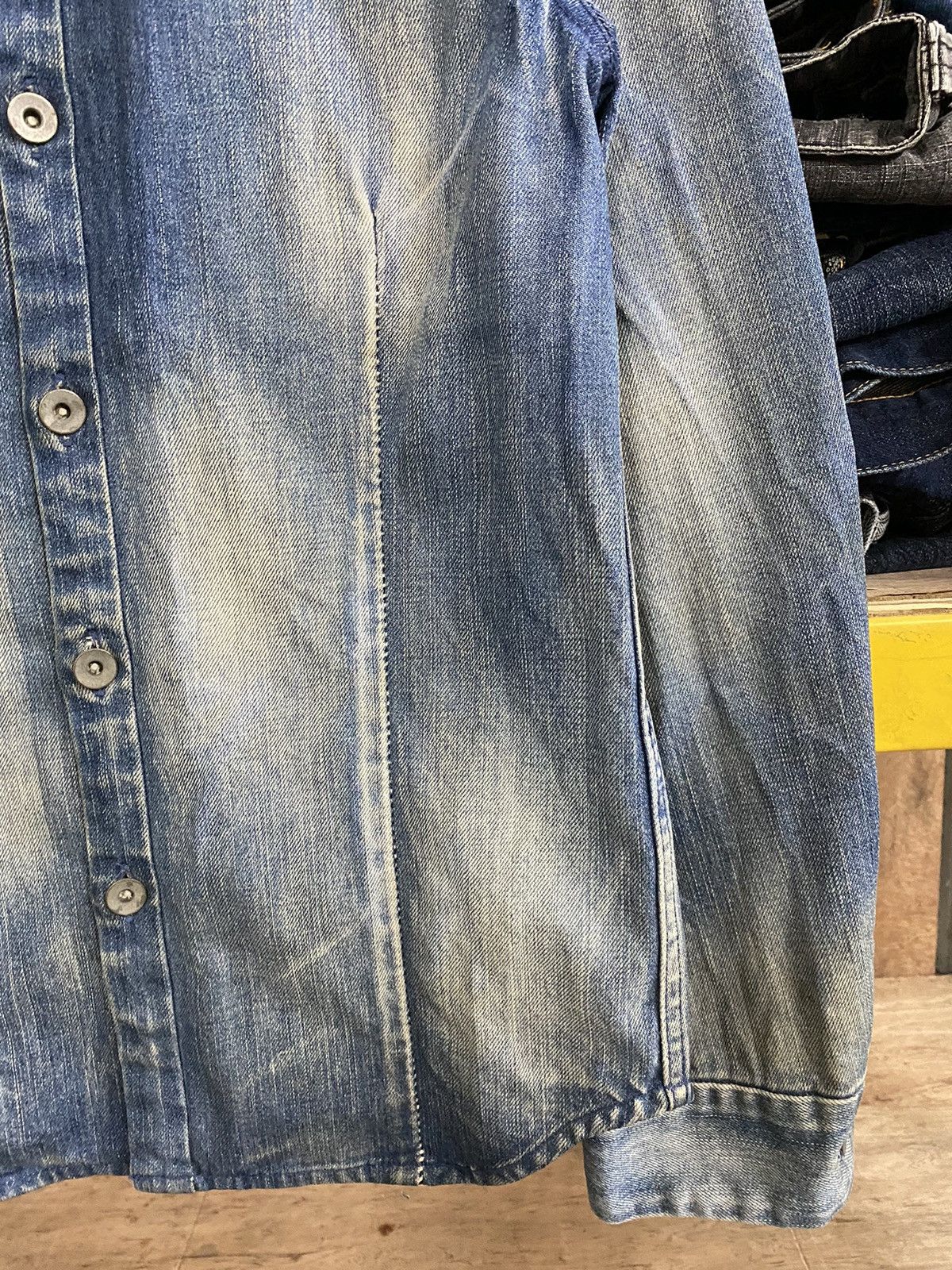 Hysteric Glamour × If Six Was Nine × Japanese Brand Japanese Rusty Garedia Distressed Denim Jacket Size US M / EU 48-50 / 2 - 4 Thumbnail
