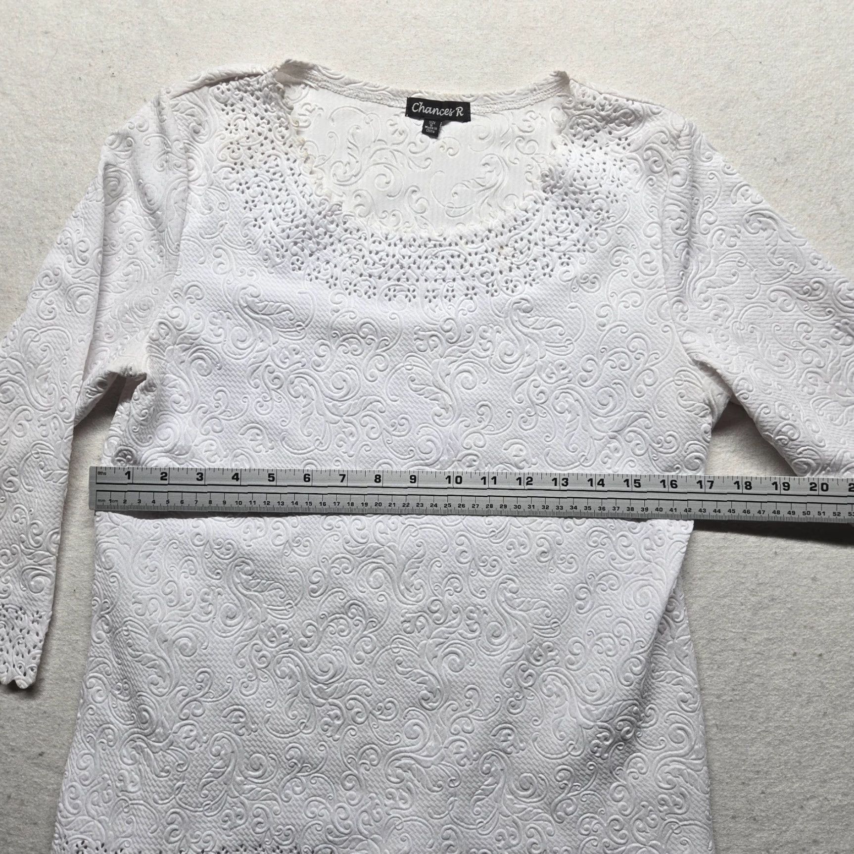 Vintage Ladies Solid White 3/4 Sleeve Shirt Casual Adult Size S Small Mens Wear Size S / US 4 / IT 40 - 4 Thumbnail