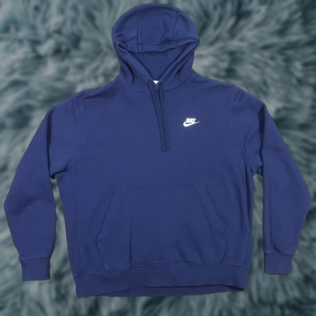 Nike Nike Hoodie Mens L Embroidered Swoosh Logo Warm Fleece Pullover Blue EUC Adult Regular Logo Size US L / EU 52-54 / 3 - 1 Thumbnail