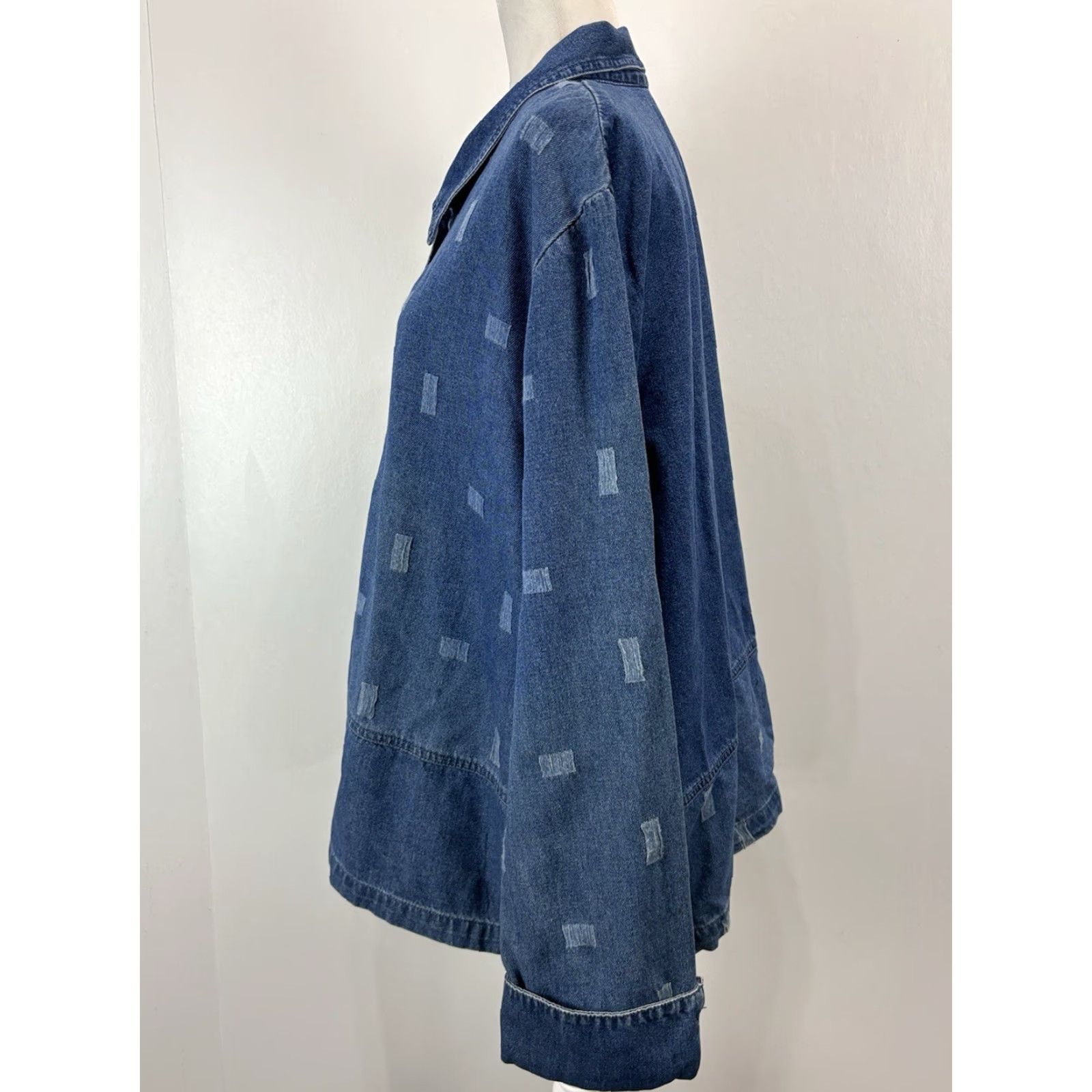 Vintage VINTAGE TY Original Denim Shirt Jacket Shacket Womens 24W Blue Size 4XL / US 24-26 - 2 Thumbnail