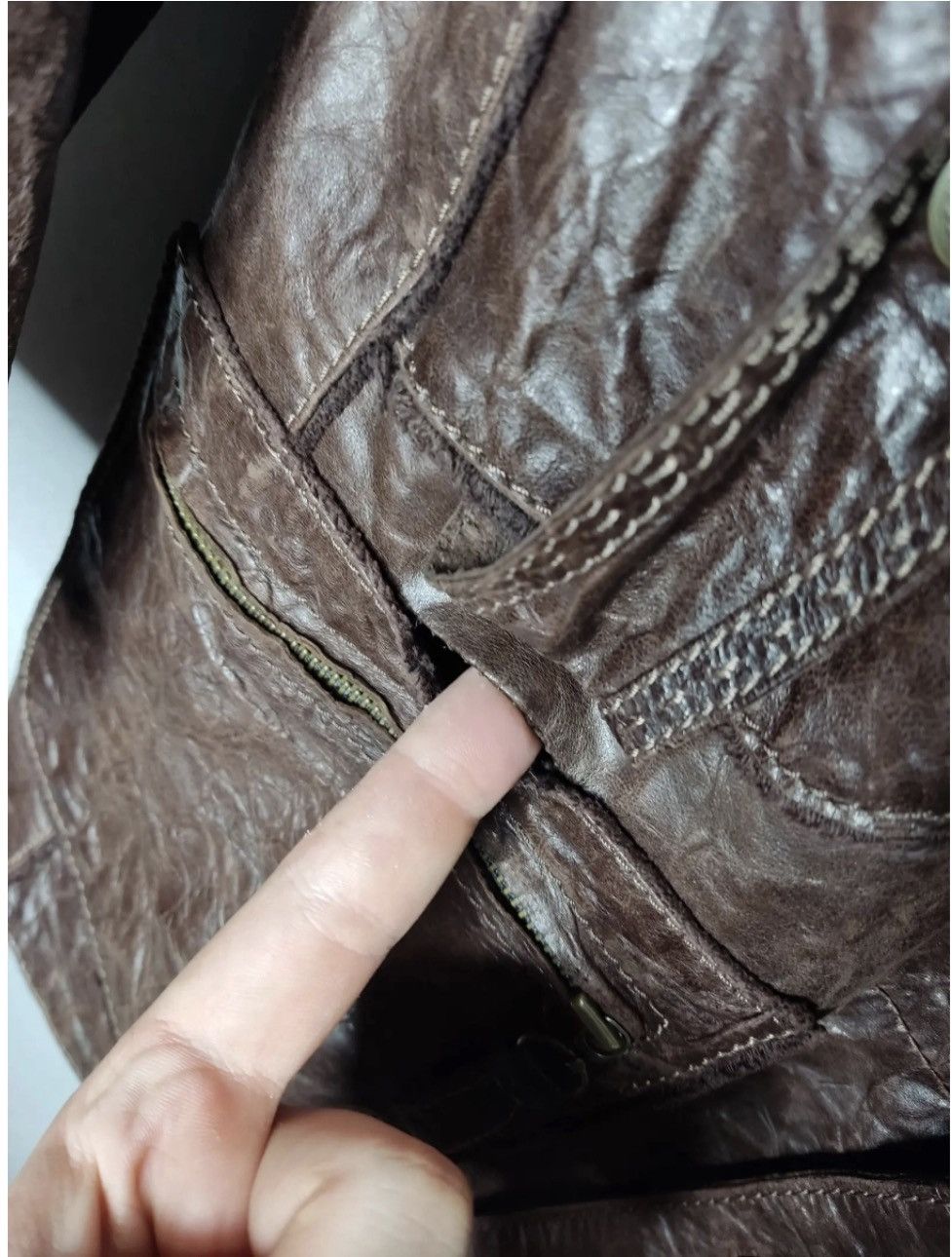 Fratelli Rossetti Fratelli Rossetti Brown Military Leather Jacket Size 48 Size US M / EU 48-50 / 2 - 16 Thumbnail