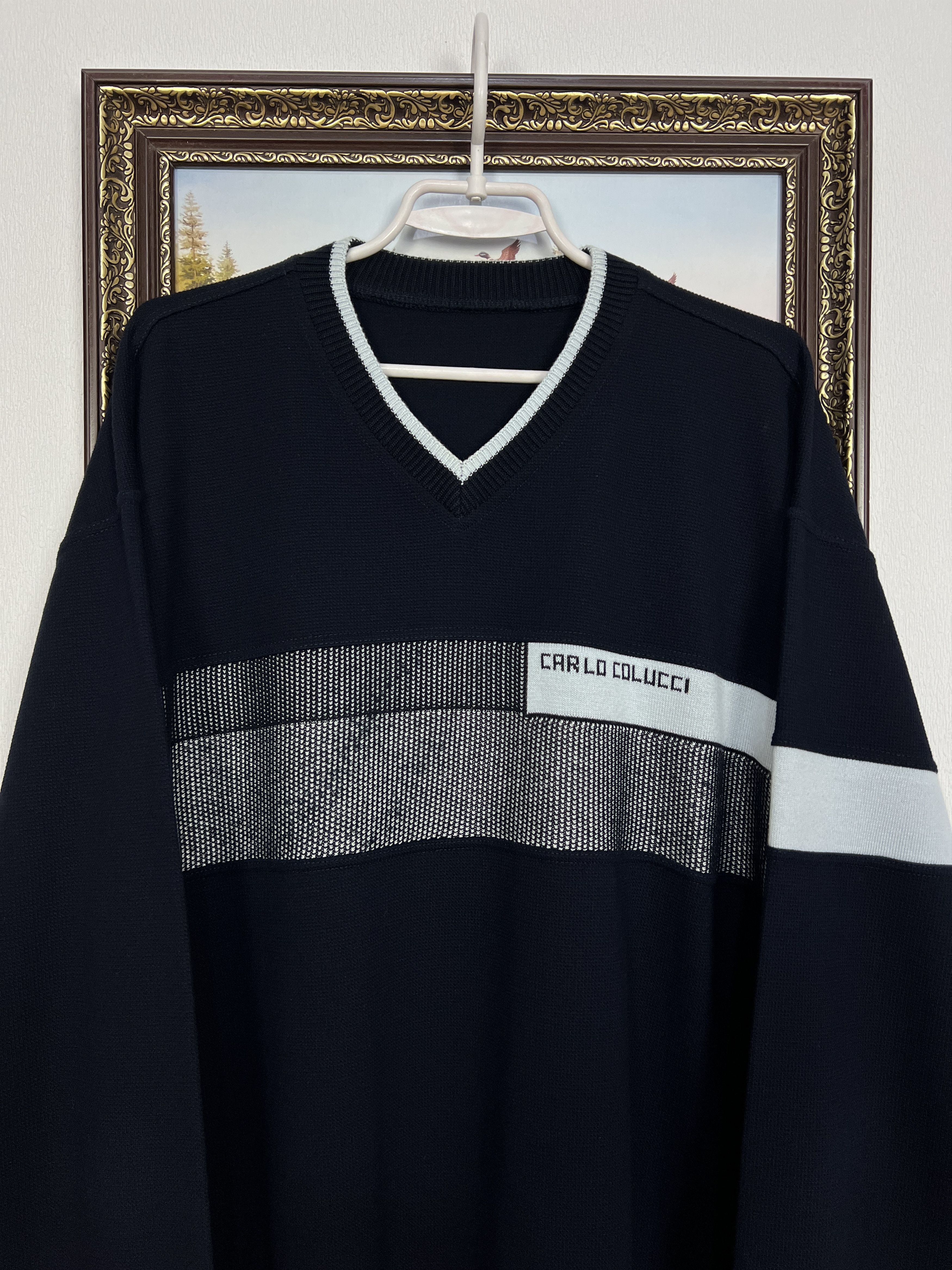 Carlo Colucci Vintage Carlo Colucci Sweater Jumper Pullover Cardigan Rare Size US XXL / EU 58 / 5 - 2 Thumbnail