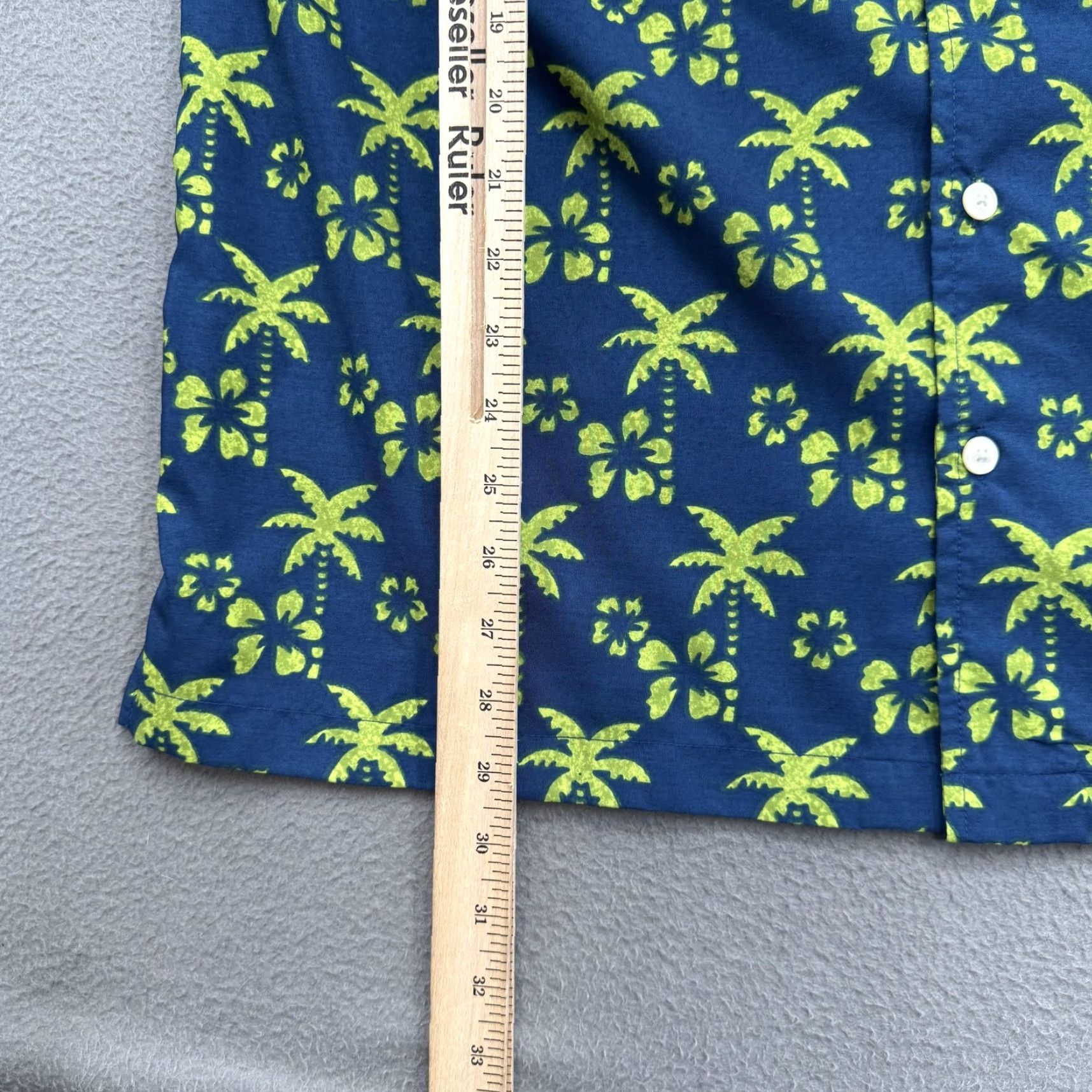 Vintage VINTAGE OP Shirt Mens Large Blue Hawaiian Tropical Palm Tree Hula Girl Button-Up Short Sleeve Graphic Print Beach Size US L / EU 52-54 / 3 - 5 Thumbnail