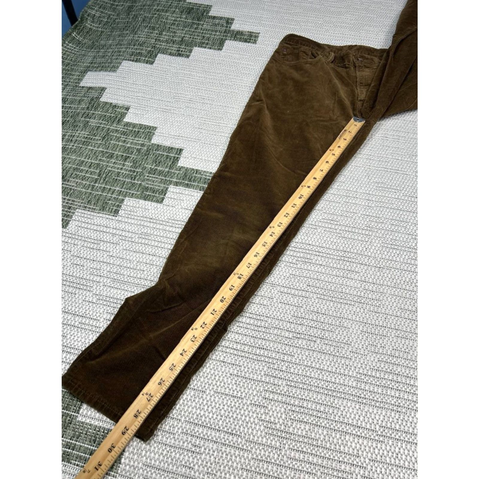 Todd Snyder Todd Snyder New York Corduroy Pants Mens 31 Brown Stretch Mid Rise Straight Leg Size US 31 - 2 Thumbnail
