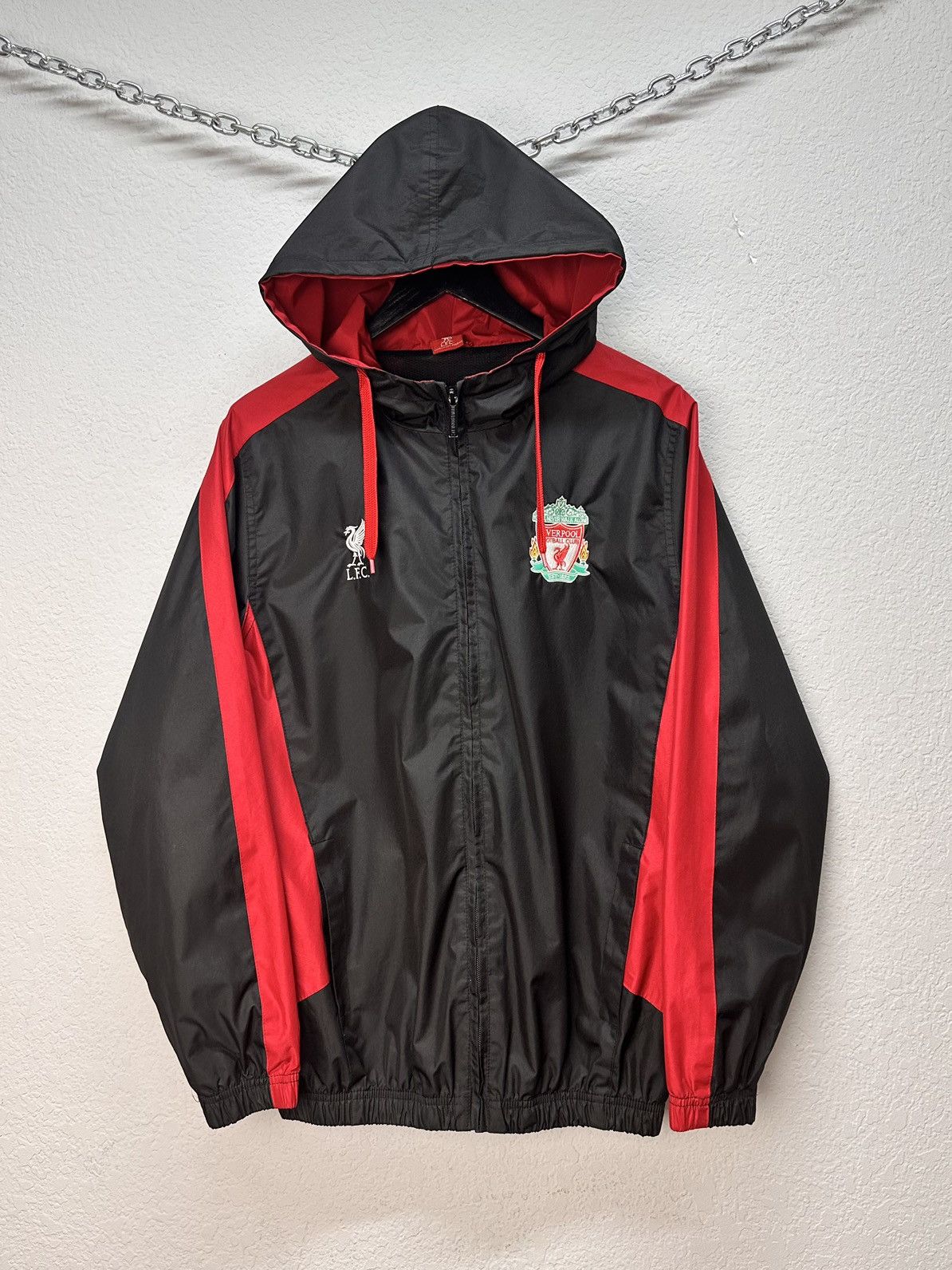 Adidas Vintage Liverpool Nike Premier Nylon Sweatshirt Y2K Hoodie Size US S / EU 44-46 / 1 - 1 Thumbnail