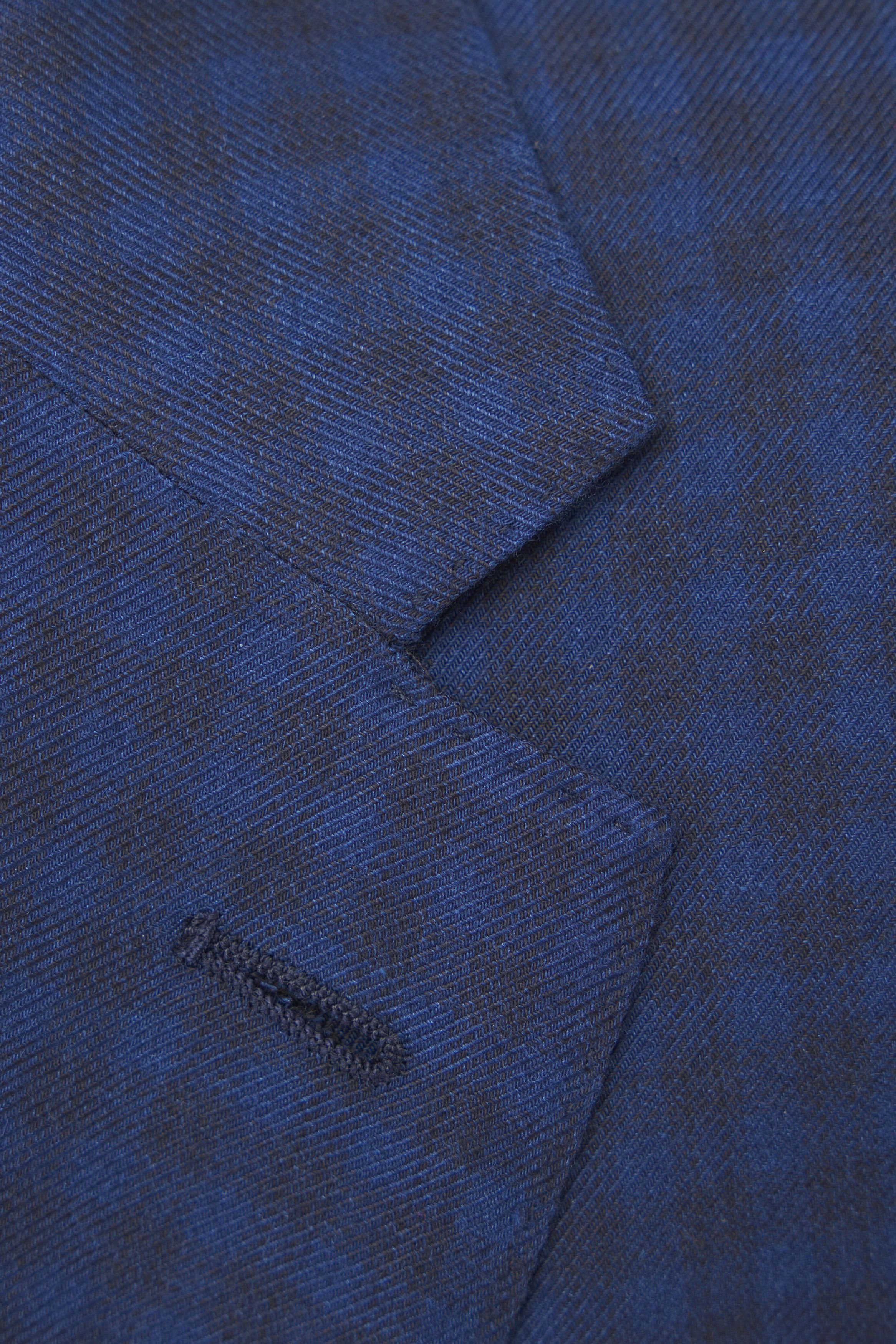 Z Zegna o1mtch0225 Check Cashmere & Silk Sportcoat in Blue Size US XXL / EU 58 / 5 - 3 Thumbnail