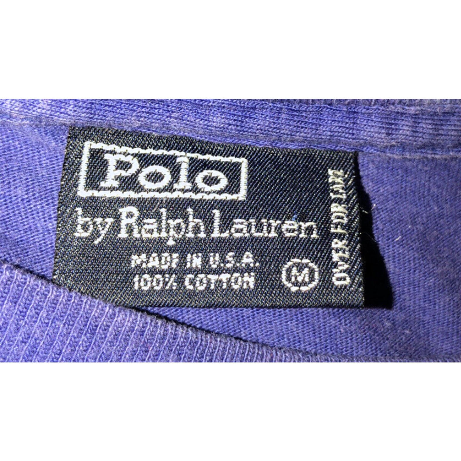 Polo Ralph Lauren VINTAGE Polo Ralph Lauren T-Shirt Men Short Sleeve Basic Tee Size M Blue Size US M / EU 48-50 / 2 - 5 Thumbnail