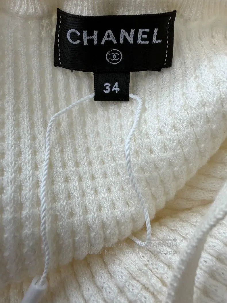 Chanel Chanel Beige knitted tag vest Size XXS / US 00 / IT 34 - 4 Thumbnail
