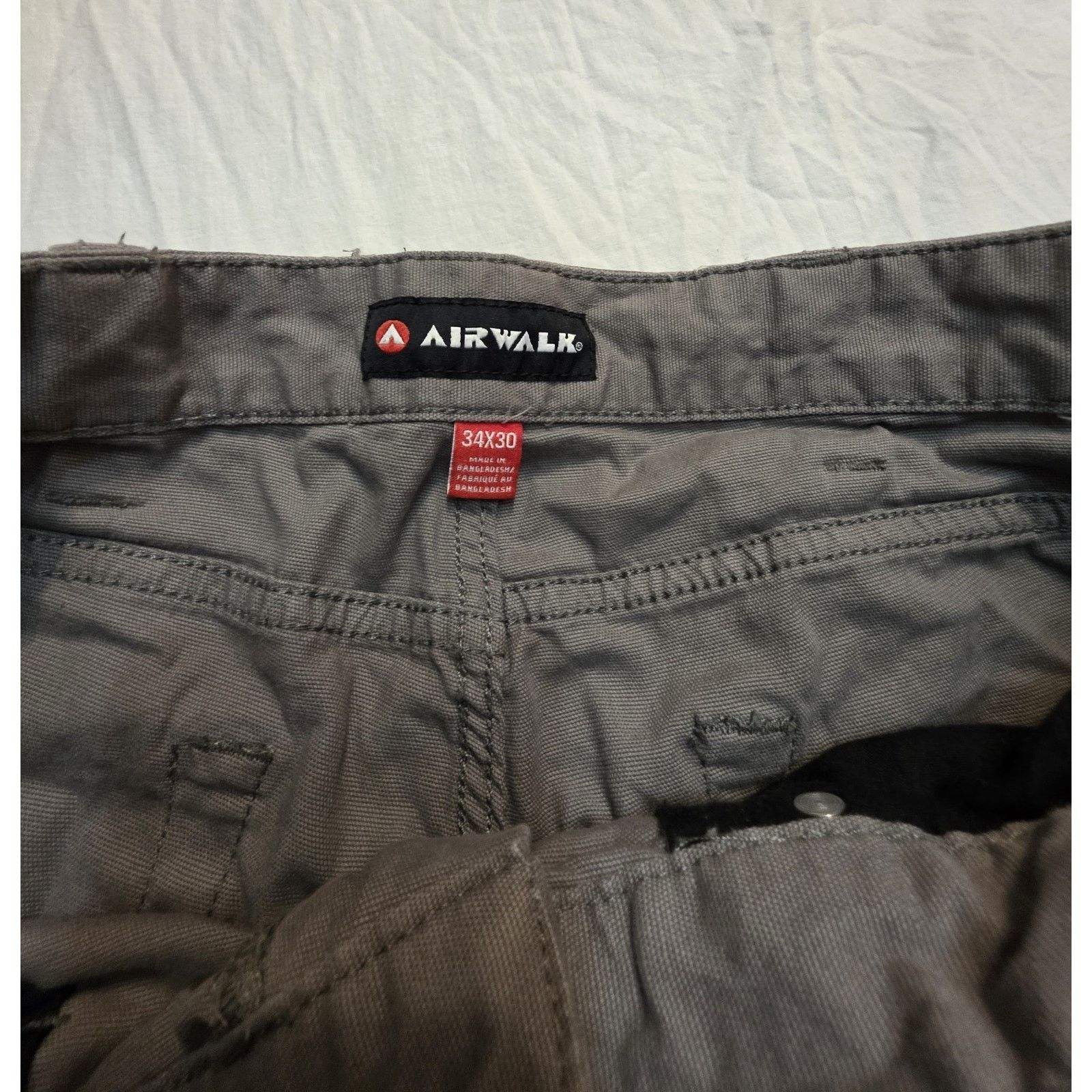 Airwalk Airwalk Men's Size 34x30 Carpenter Style Grey Pants Size US 34 / EU 50 - 3 Thumbnail