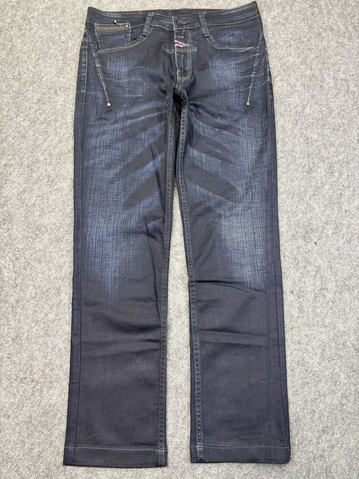 Marithe + Francois Girbaud MFG Stretchable Skinny Rare Dope Wax Indigo Denim F880 Size US 33 - 15 Thumbnail