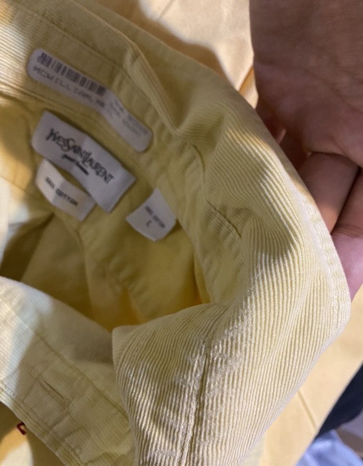 Yves Saint Laurent Corduroy YSL Shirt Velvet Yellow Size US L / EU 52-54 / 3 - 18 Thumbnail