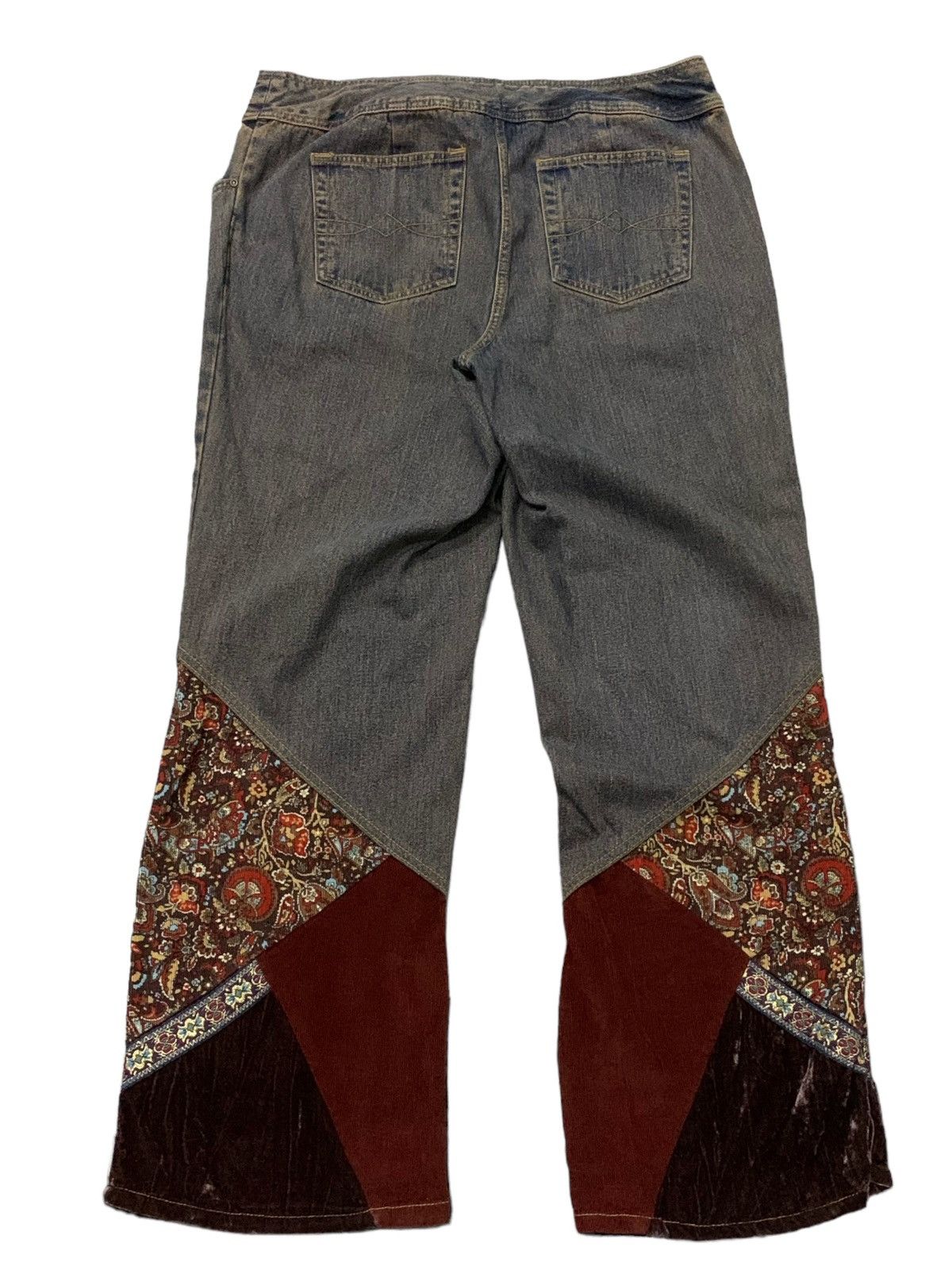 Faded Glory Faded Glory Up cycle Flared Hybrid Jeans Size US 34 / EU 50 - 2 Thumbnail