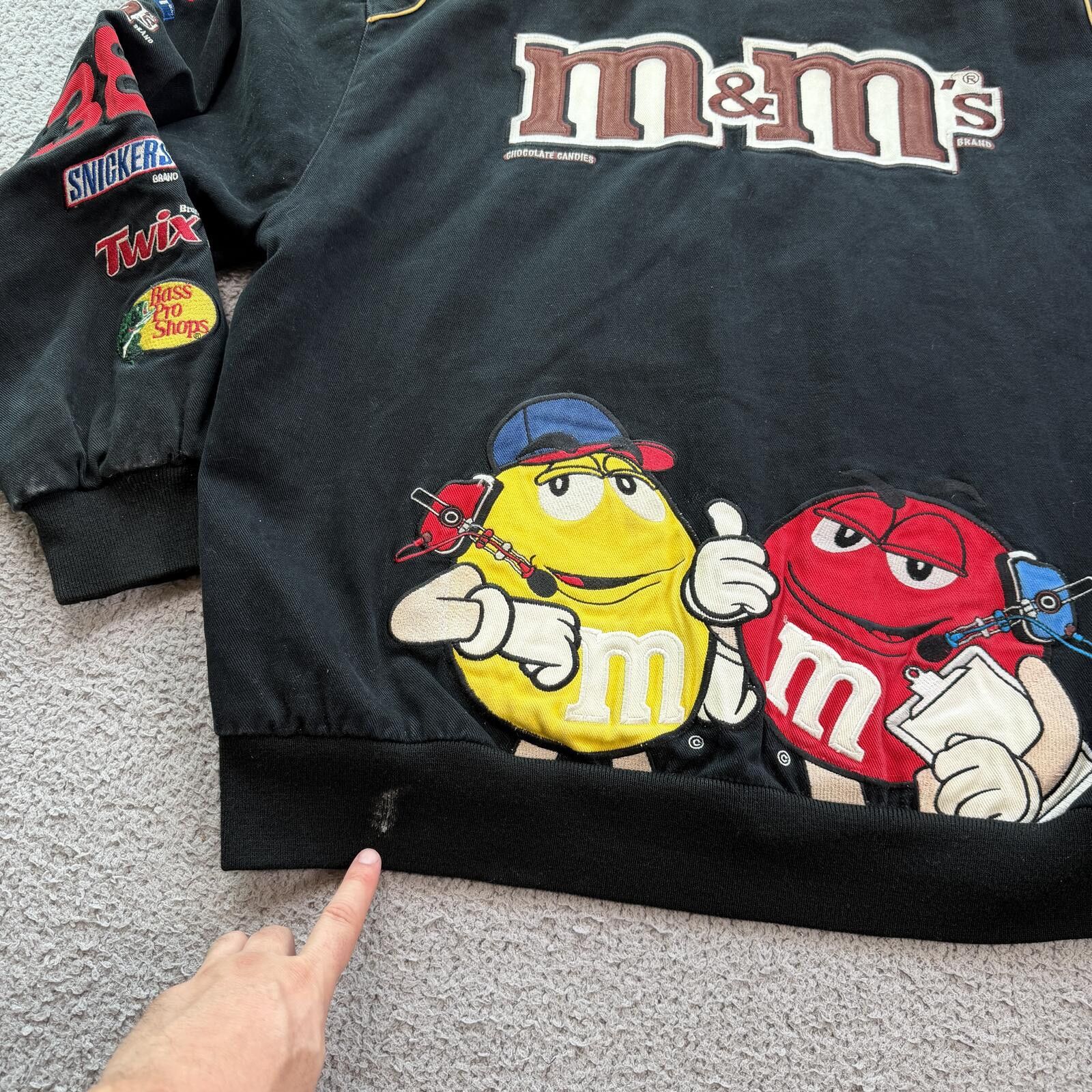 JH Design Vintage Y2K Elliott Sadler #38 M&M’s NASCAR Jacket Black L Size US L / EU 52-54 / 3 - 8 Thumbnail