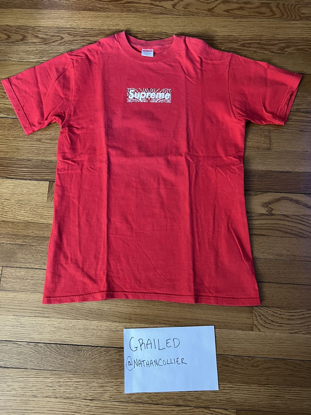 Supreme Vintage 2001 Supreme OG Bandana Box Logo T Shirt size M Size US M / EU 48-50 / 2 - 1 Thumbnail