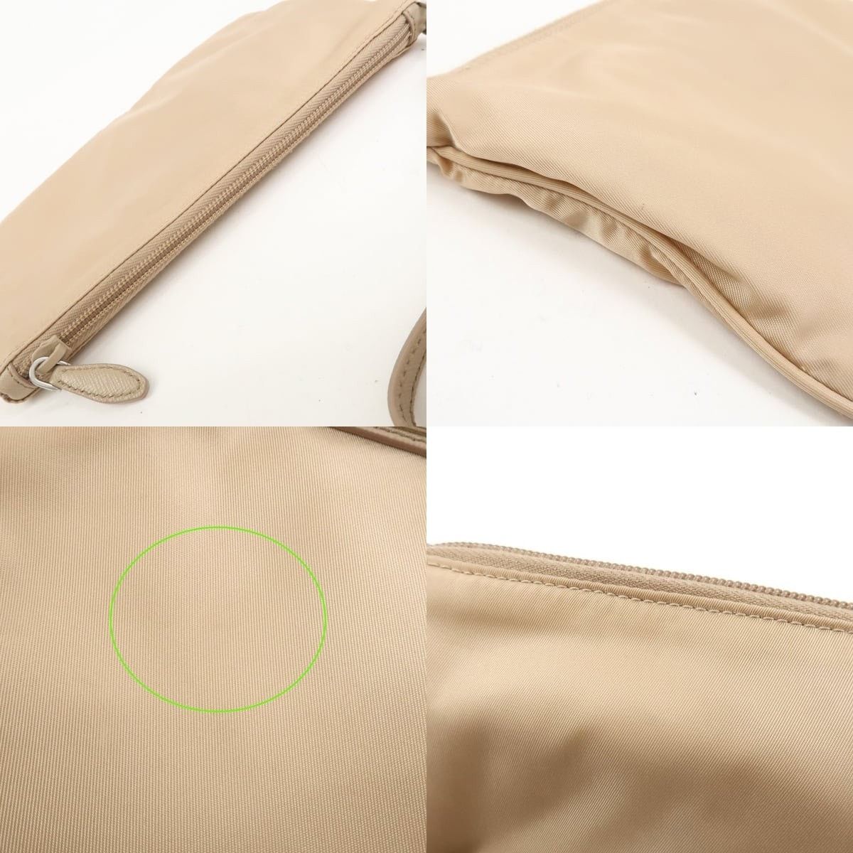 Prada Prada Tessuto Triangle Logo Wristlet Beige Size ONE SIZE - 6 Thumbnail