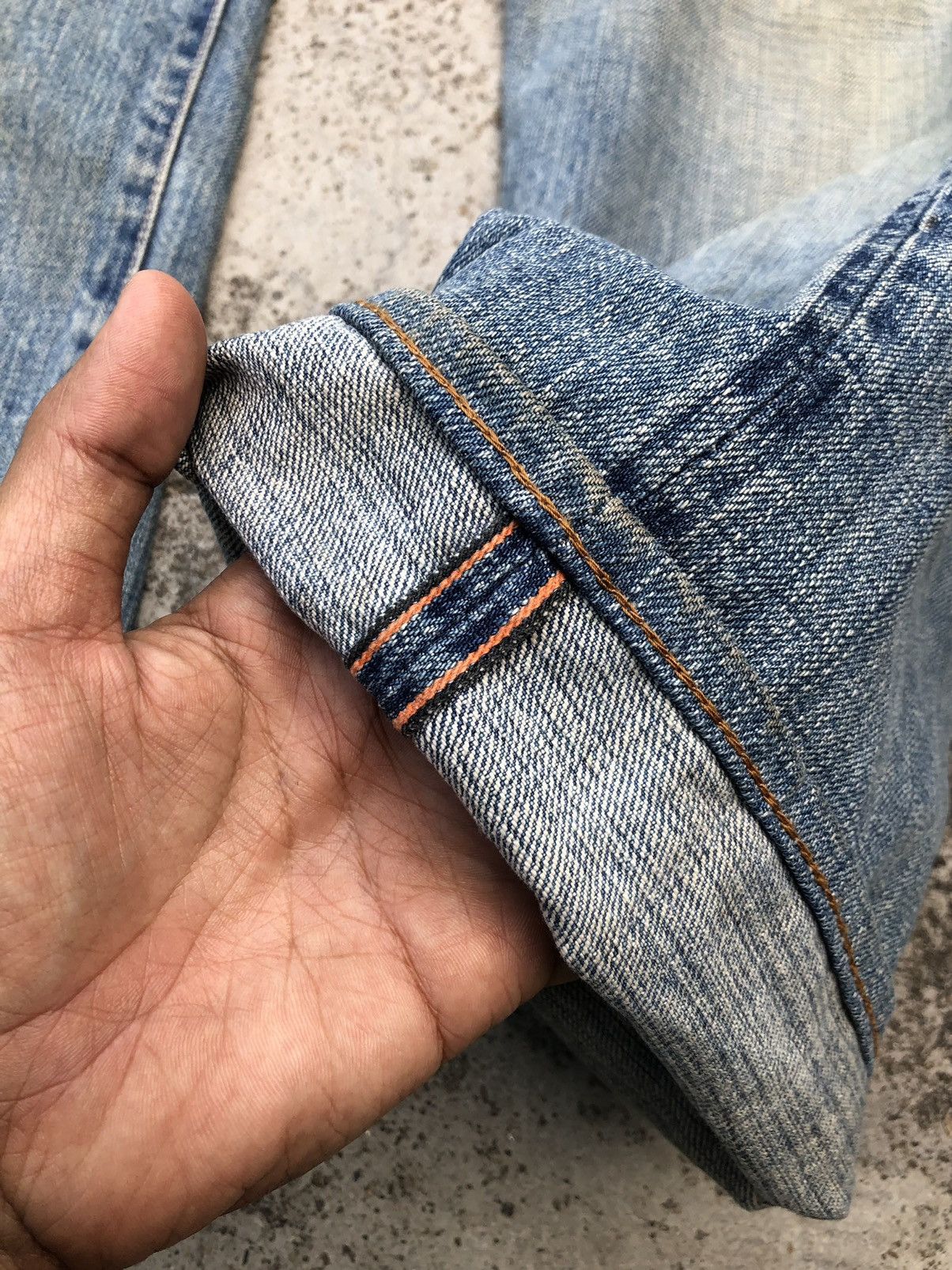 OMNIGOD WIDE LEG BAGGY VINTAGE OMNIGOD SELVEDGE DENIM Size US 31 - 5 Thumbnail
