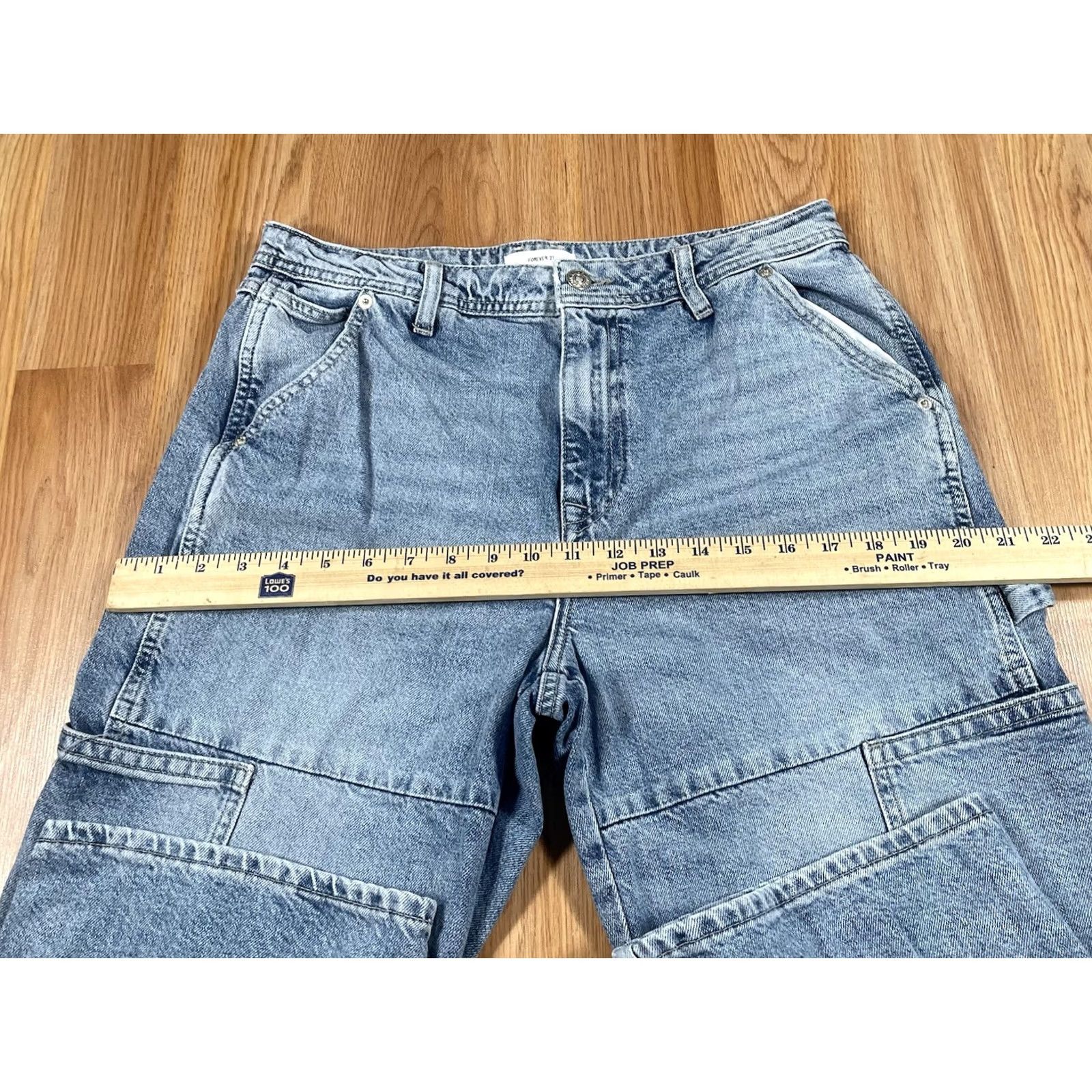 Forever 21 Forever 21 Jeans Mens 29Wx30L Carpenter Straight Leg Blue Denim 100% Cotton Jeans Mens Regular Blue 30 Inseam Classics Boys Womens Mens Size US 29 - 5 Thumbnail