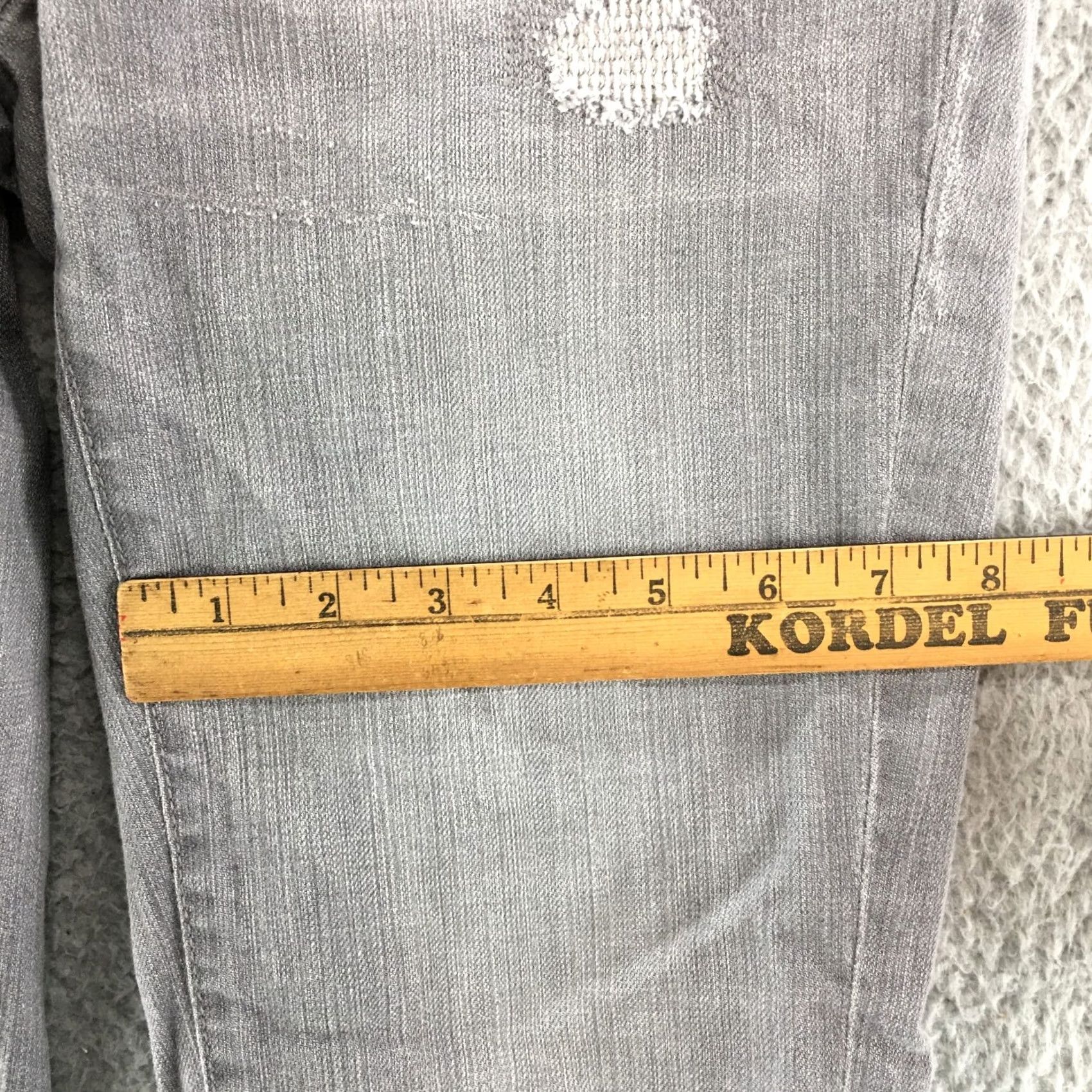 Vintage SOHO New York Gray Boyfriend Jeans Womens 2 Low Rise Distressed Zip Fly Button Size 26" / US 2 / IT 38 - 6 Thumbnail
