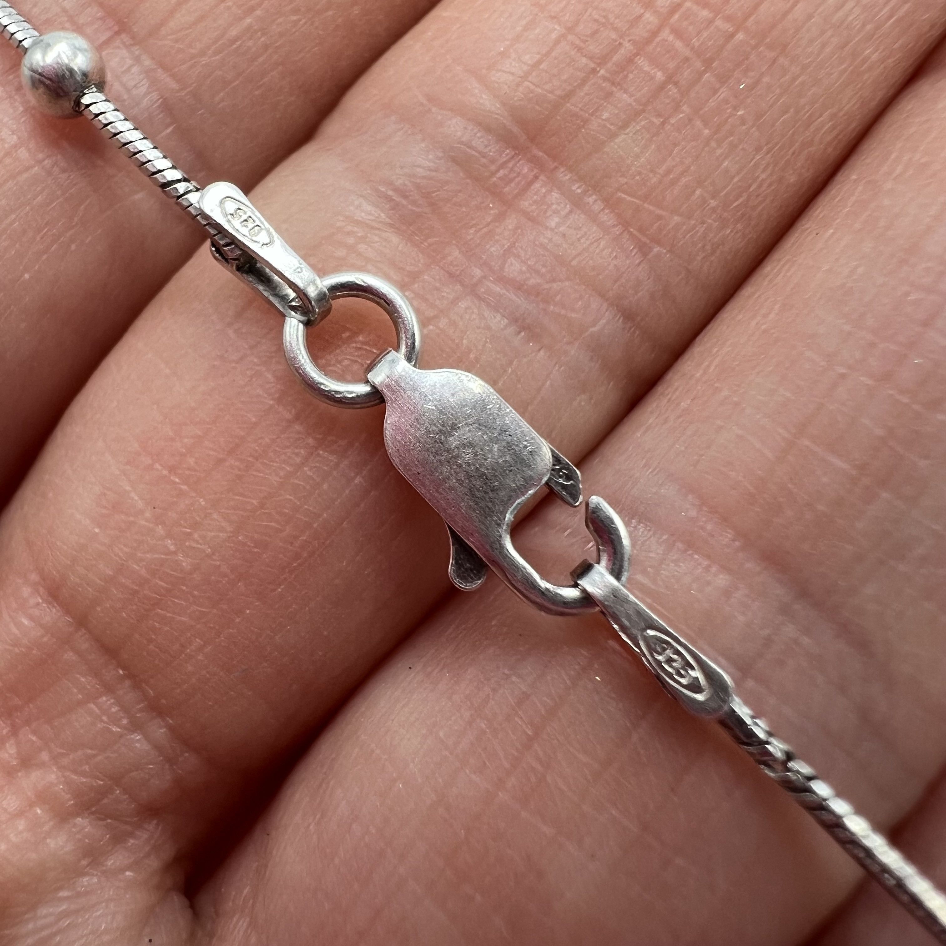 Sterling Silver Vintage Sterling Silver 925 Chain Necklace Women 5.33gr Size ONE SIZE - 5 Thumbnail