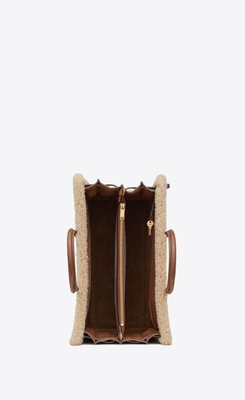 Saint Laurent Paris o1s1wg110525 Size: OS / Medium Bag Suede And Shearling Size ONE SIZE - 4 Thumbnail