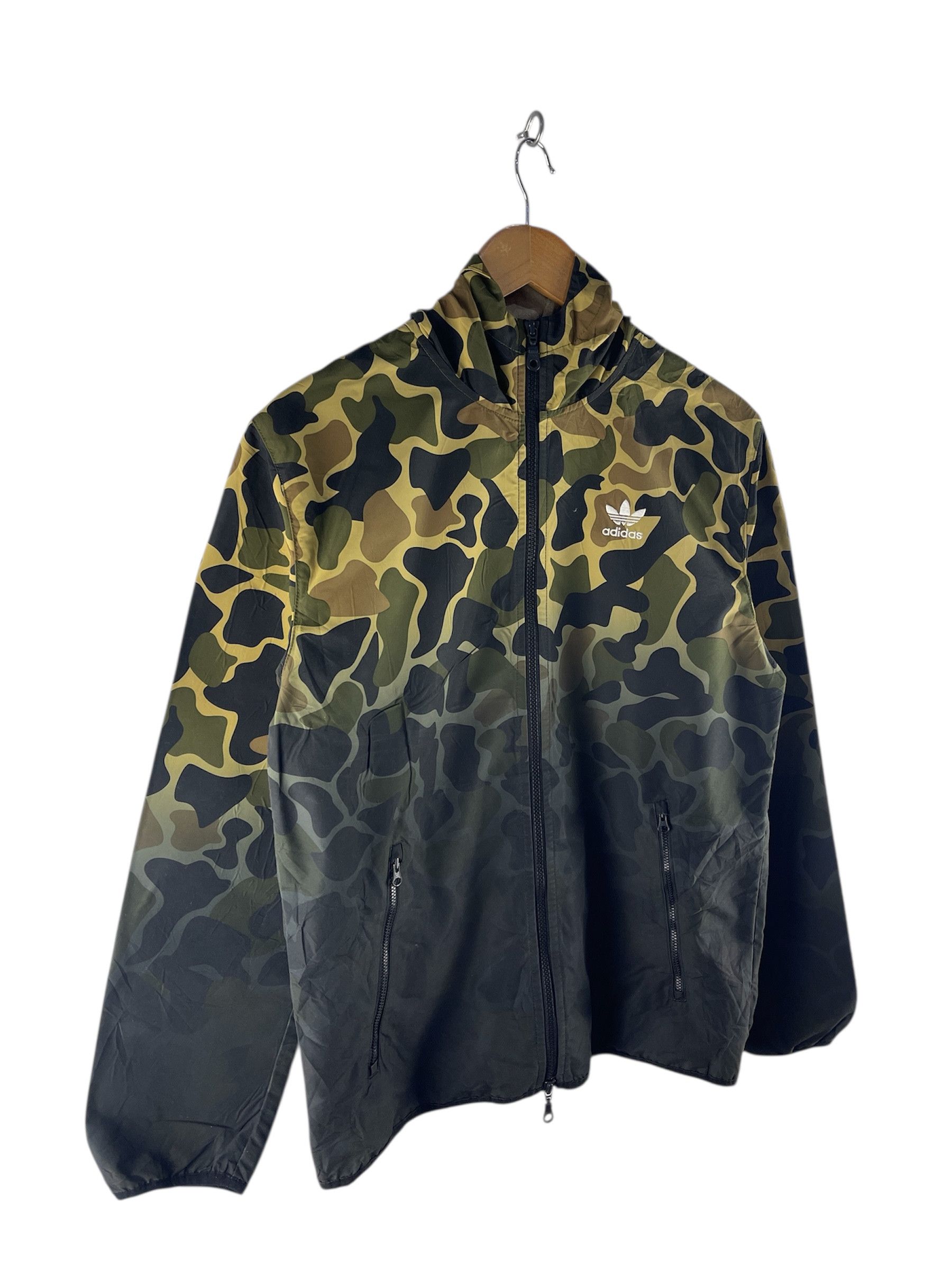 Adidas Adidas Camouflage Hooded Windbreaker Jacket Size US M / EU 48-50 / 2 - 4 Thumbnail