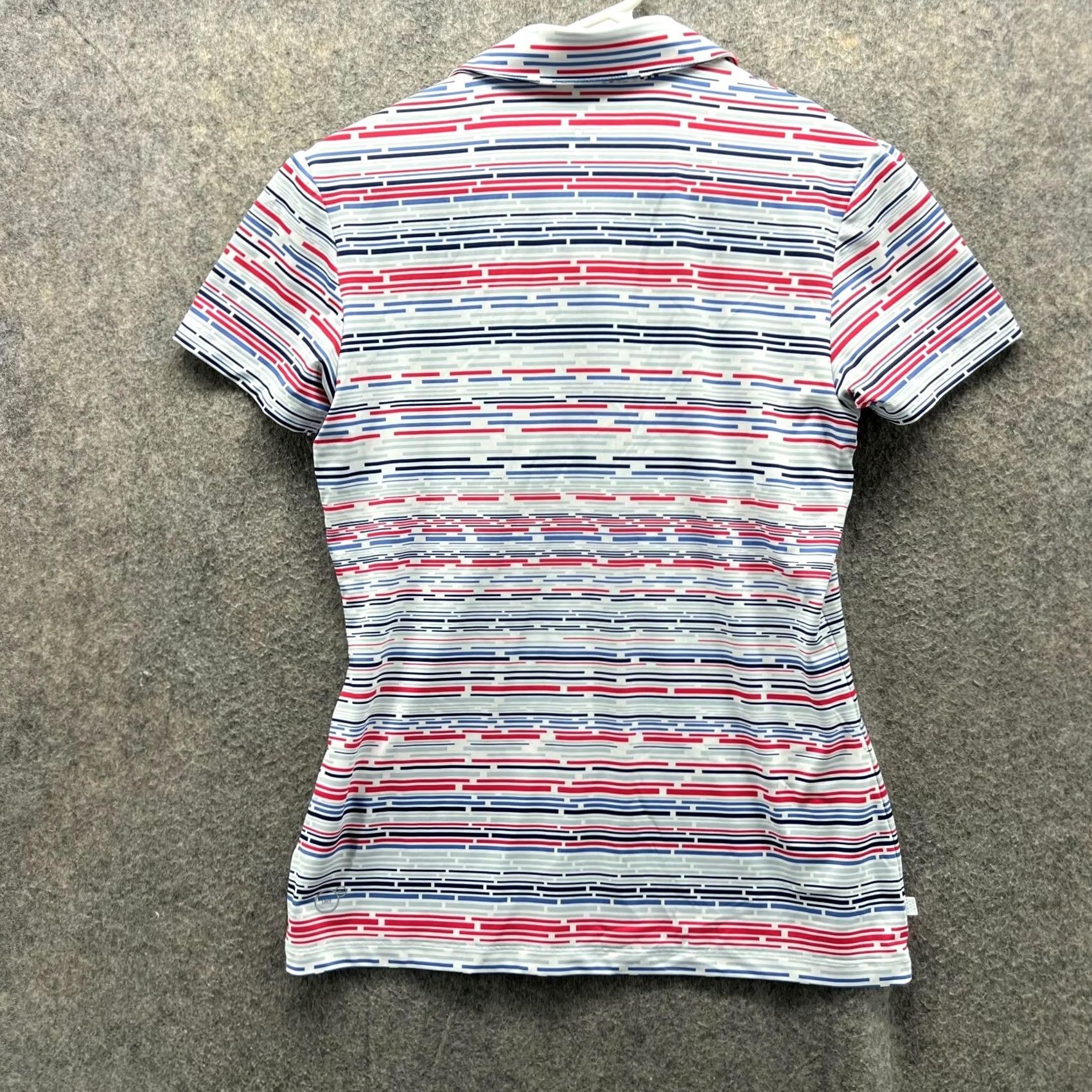 Puma Puma Polo Shirt Women XS Pink Striped Polyester Athletic Golf Trefoil Polo Shirt Casual Womens XS Pink Striped Polyester Trefoil Size XS / US 0-2 / IT 36-38 - 4 Thumbnail