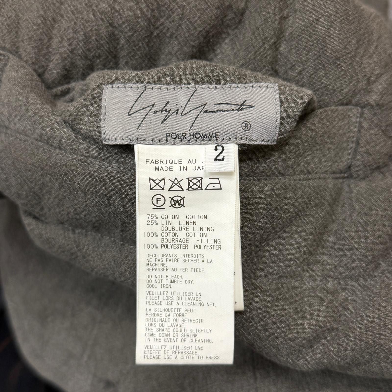 Yohji Yamamoto yohji yamamoto pour homme 25AW LINEN/COTTON PADDED BLOUSE Size US M / EU 48-50 / 2 - 3 Thumbnail