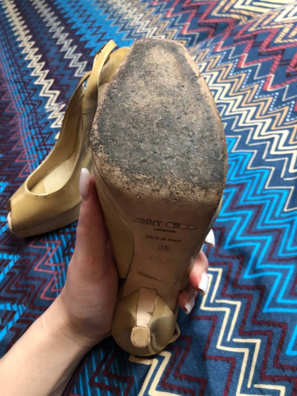 Jimmy Choo Jimmy Choo Heel Stiletto Slingback Platform Peep Leather Size US 5 / IT 35 - 13 Thumbnail