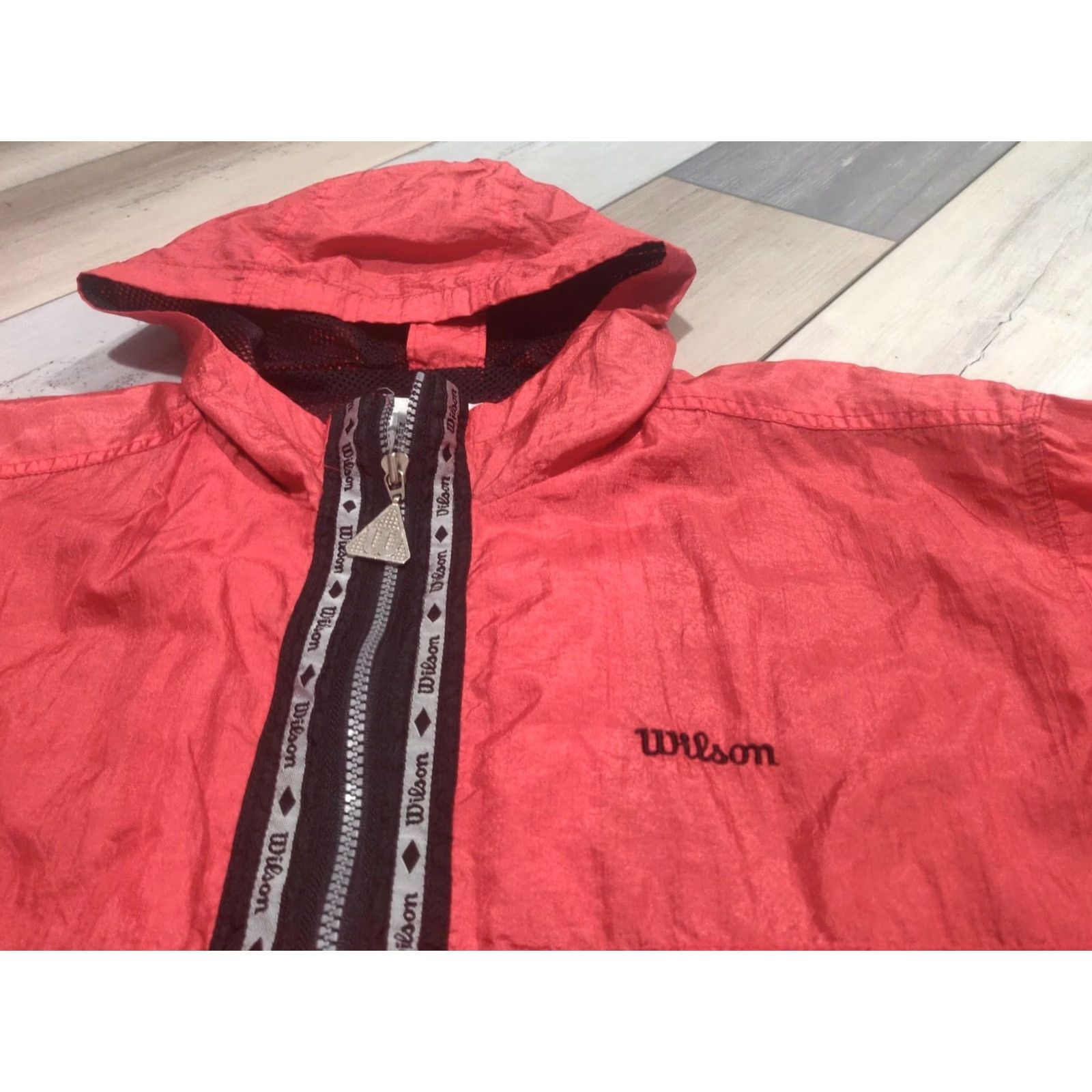 Wilson Vintage Wilson Jacket Hoodie Windbreaker Athletic Track Red Men's M Full Zip Size US M / EU 48-50 / 2 - 4 Thumbnail