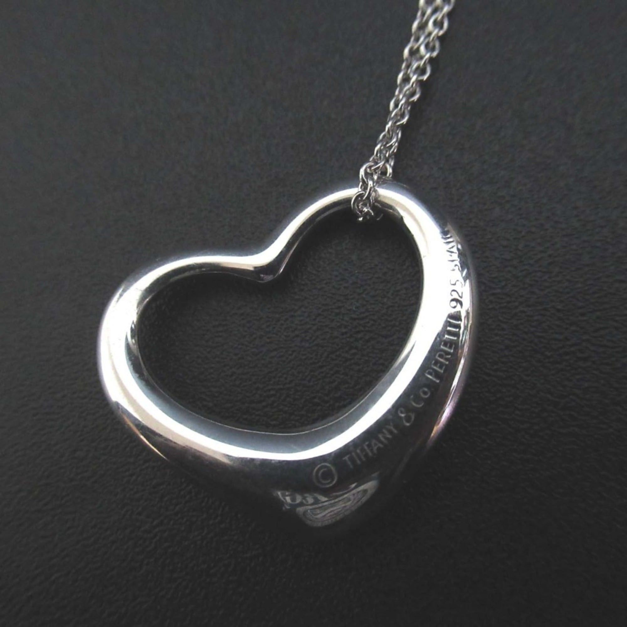 Tiffany & Co. Tiffany & Co. Elsa Peretti Open Heart Large Necklace Pendant in 925 SV Silver for Women Size ONE SIZE - 1 Thumbnail