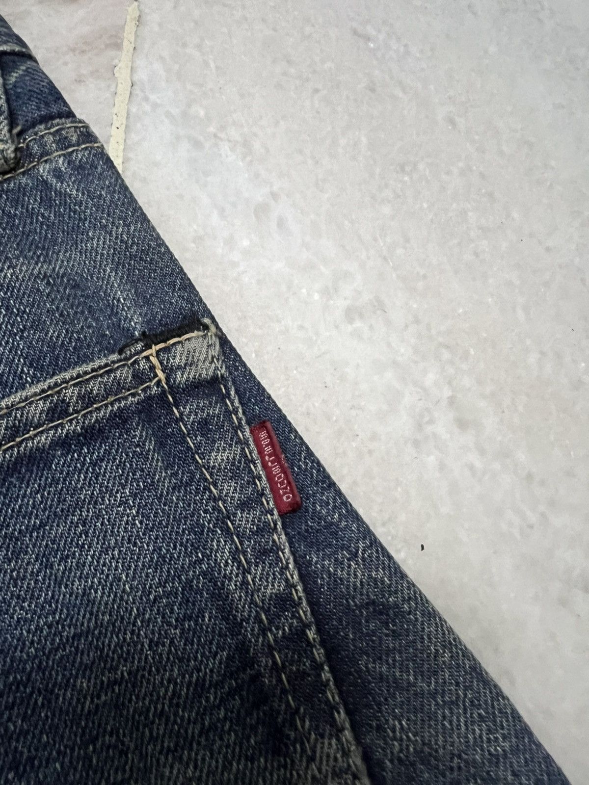 If Six Was Nine × Japanese Brand × Spellbound 💥90’s💥Vintage Spellbound Distress Selvedge Mud Wash Jeans Size US 31 - 21 Thumbnail