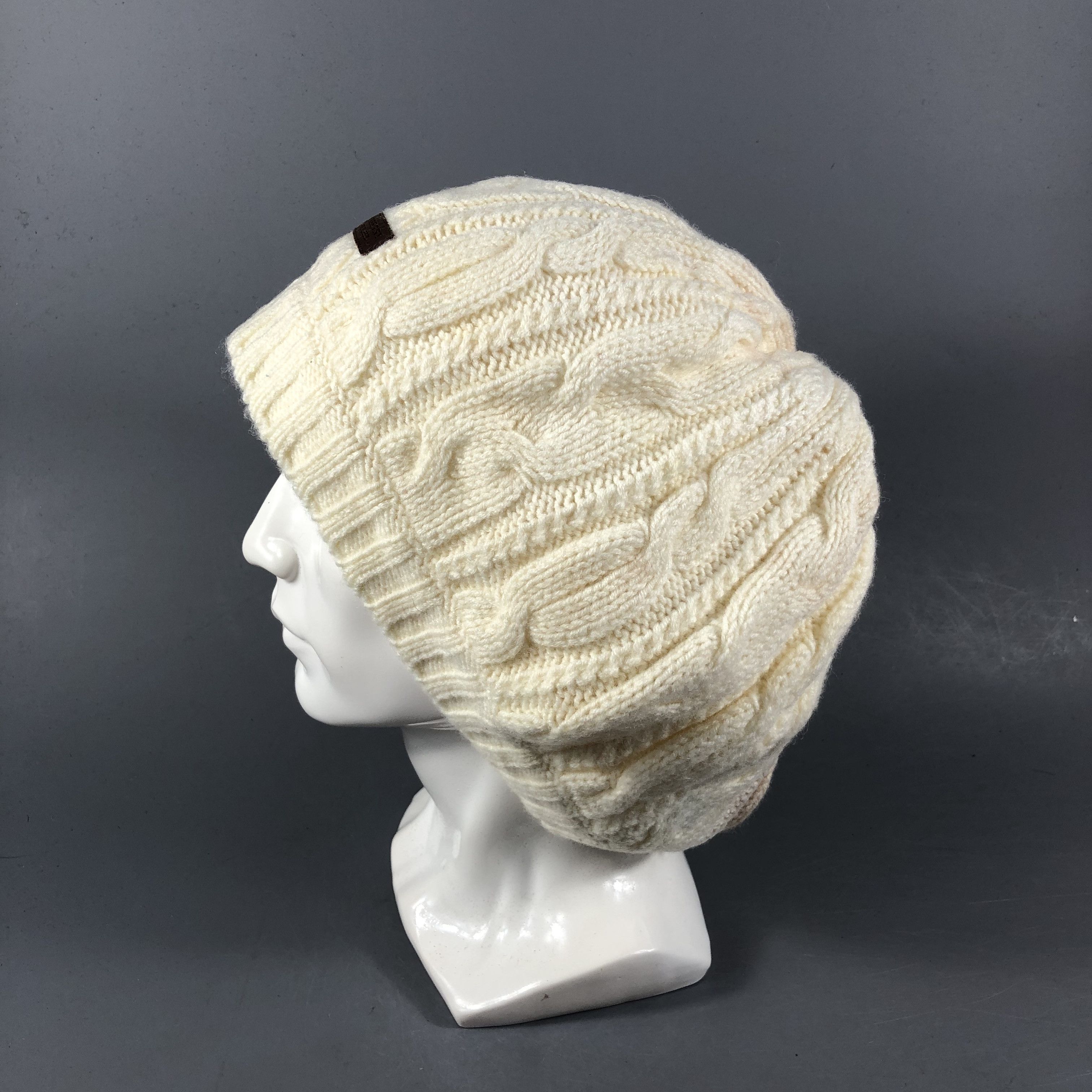 Burberry Burberry Cable Knit Mushroom Beanie Snowcap Snow Hat B927 Size ONE SIZE - 2 Thumbnail