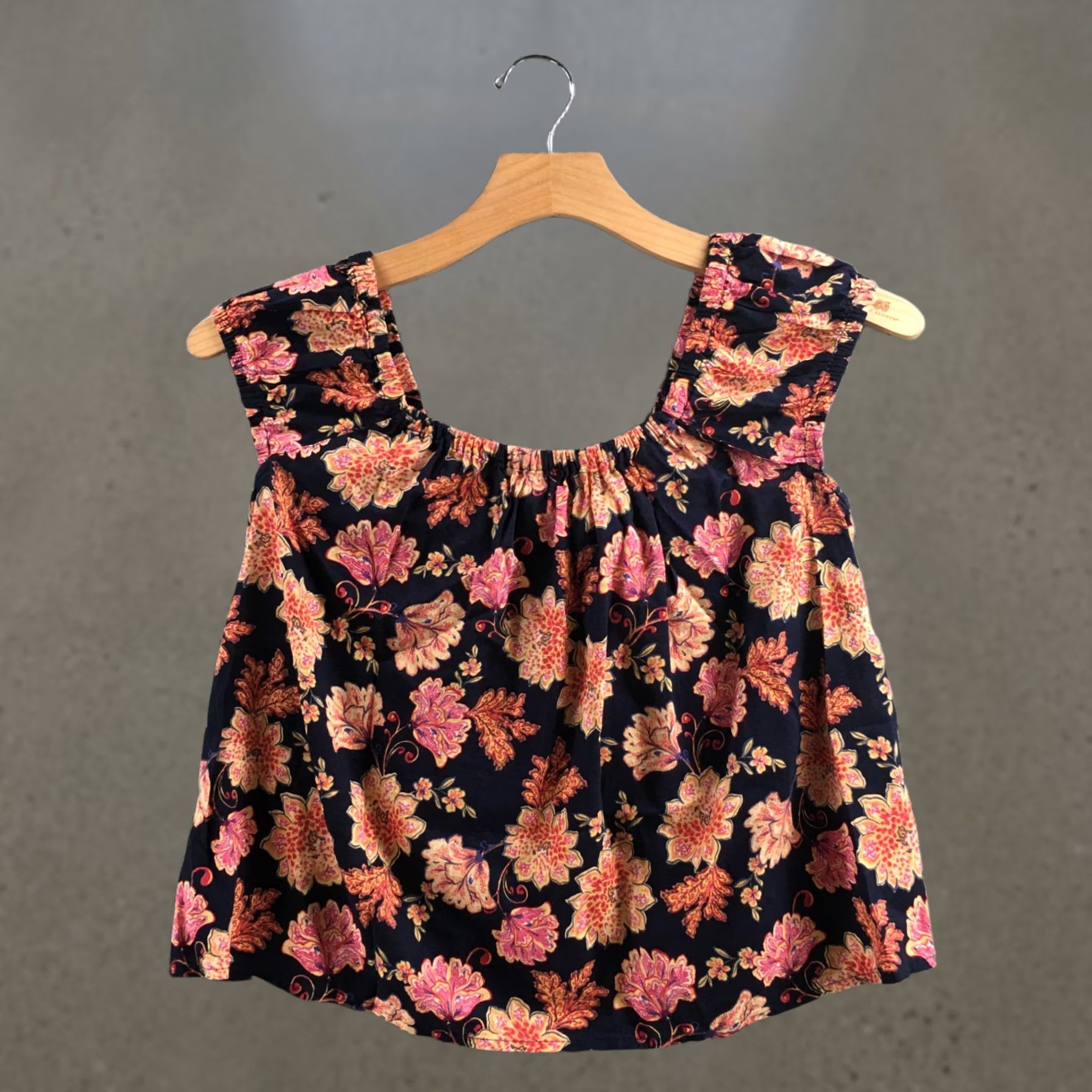 Old Navy Old Navy Womens M Multicolor Cotton Blend Floral Tie-Back Swing Blouse Size M / US 6-8 / IT 42-44 - 1 Thumbnail