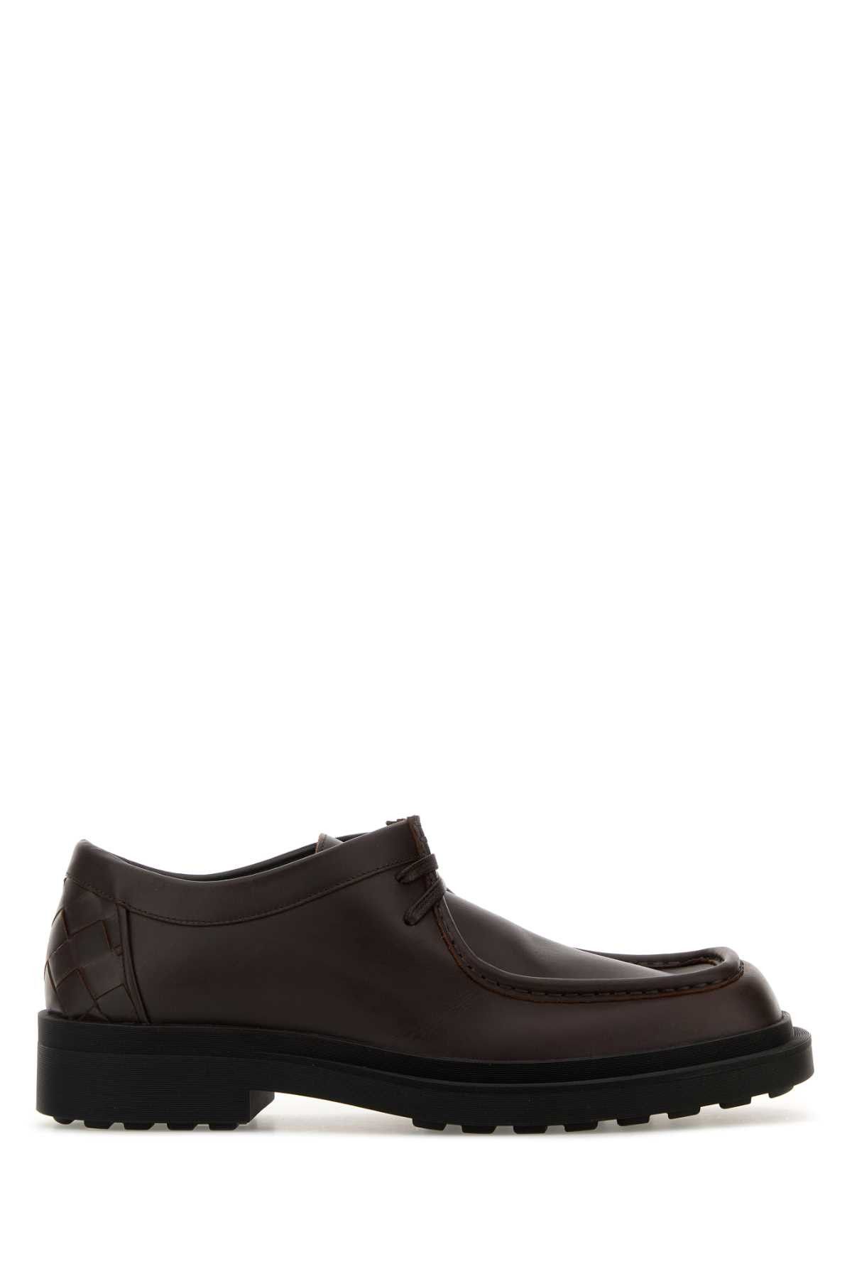Bottega Veneta Dark Brown Leather Ben Lace-Up Shoes Size US 10 / EU 43 - 1 Thumbnail