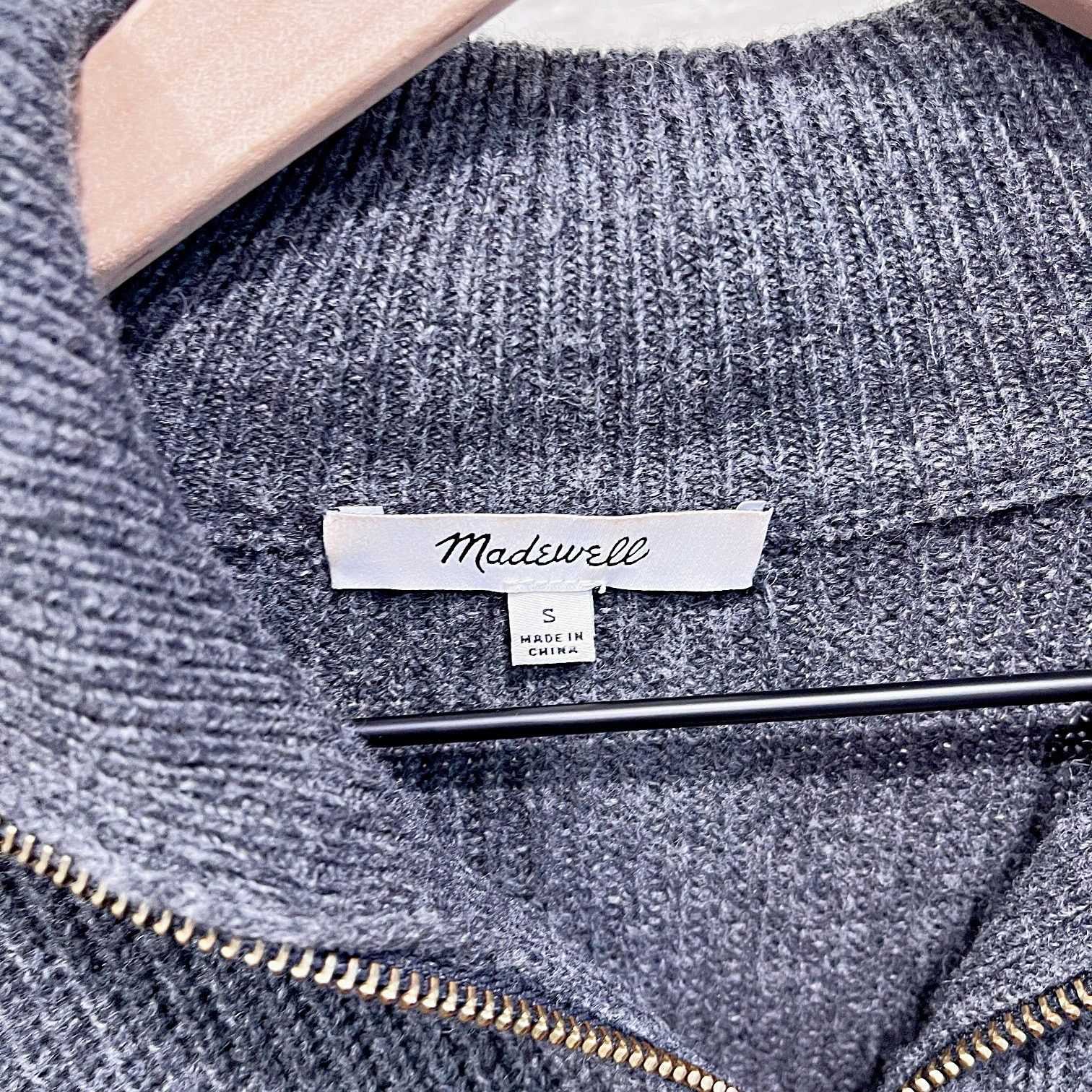 Madewell Madewell Glenbrook Half Zip Sweater Gray Womens Small Size S / US 4 / IT 40 - 5 Thumbnail