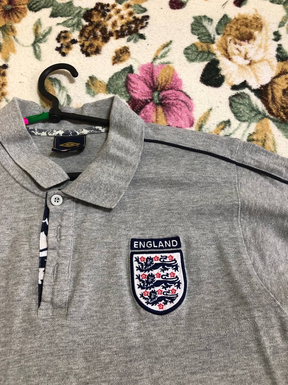 Umbro Umbro England 1994/96 Training Polo Vintage Gray Size US XL / EU 56 / 4 - 16 Thumbnail