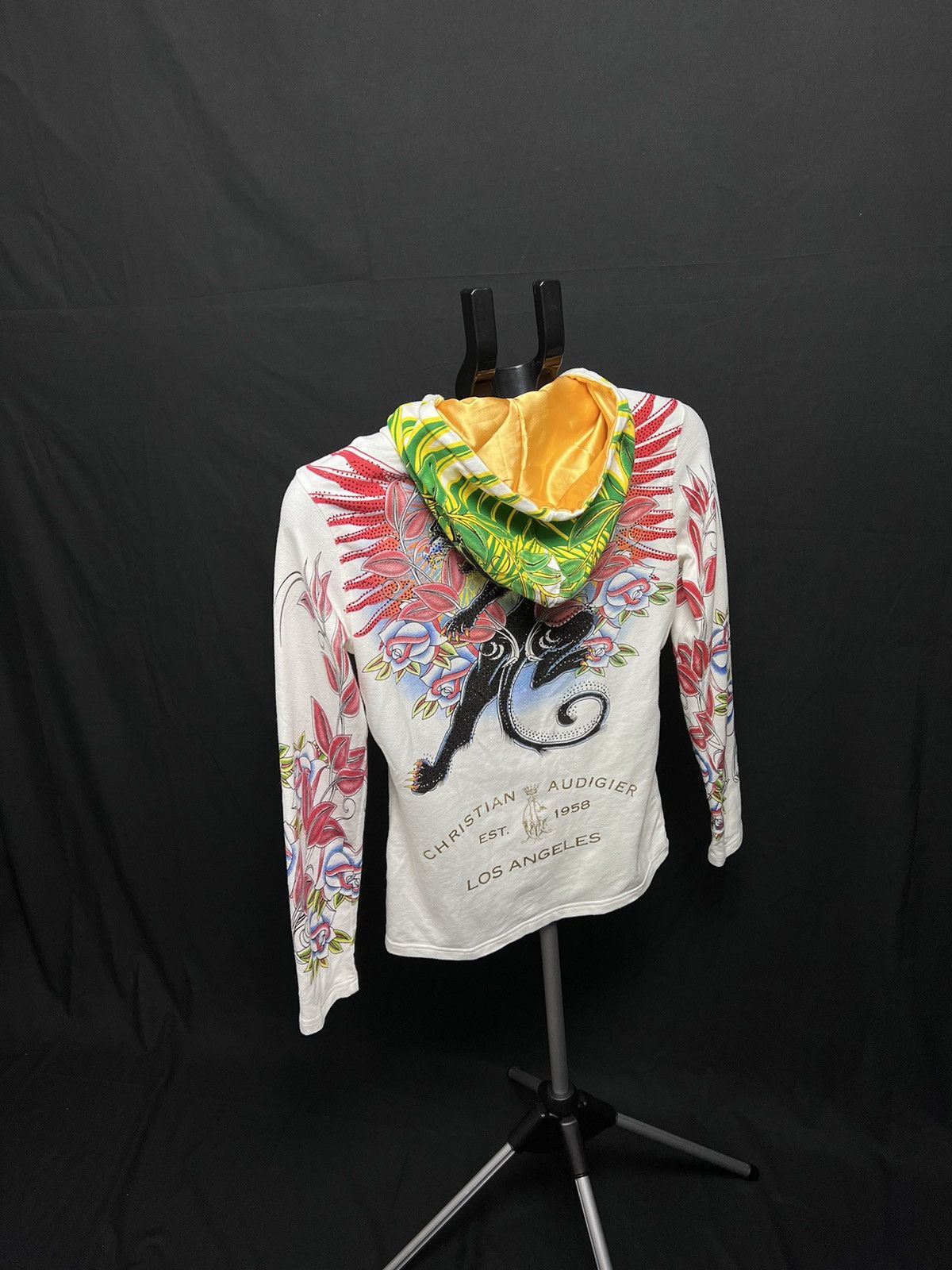 Christian Audigier × Designer × Vintage 🔴 Vintage Christian Audigier hoodie panther Los Angeles Size US M / EU 48-50 / 2 - 4 Thumbnail