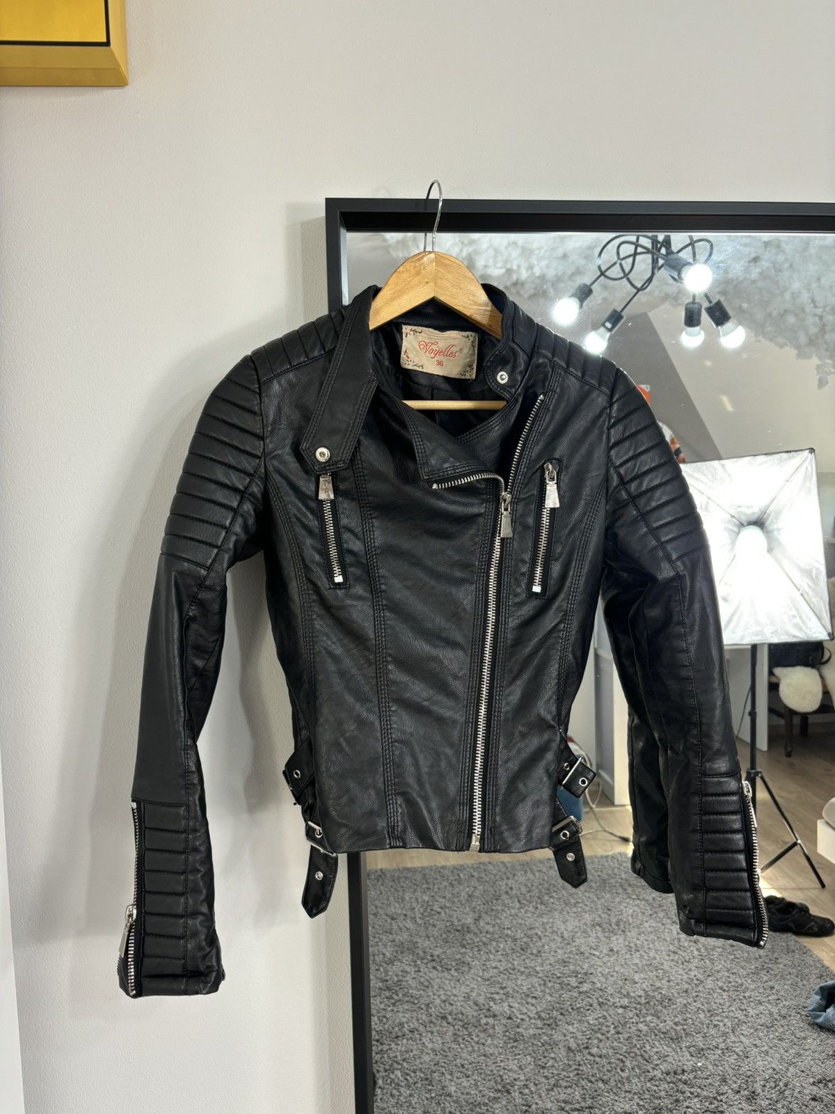 Japanese Brand × Vintage 2000s Japan Cropped Washed Leather Bomber Jacket Avant Garde Size US S / EU 44-46 / 1 - 2 Thumbnail