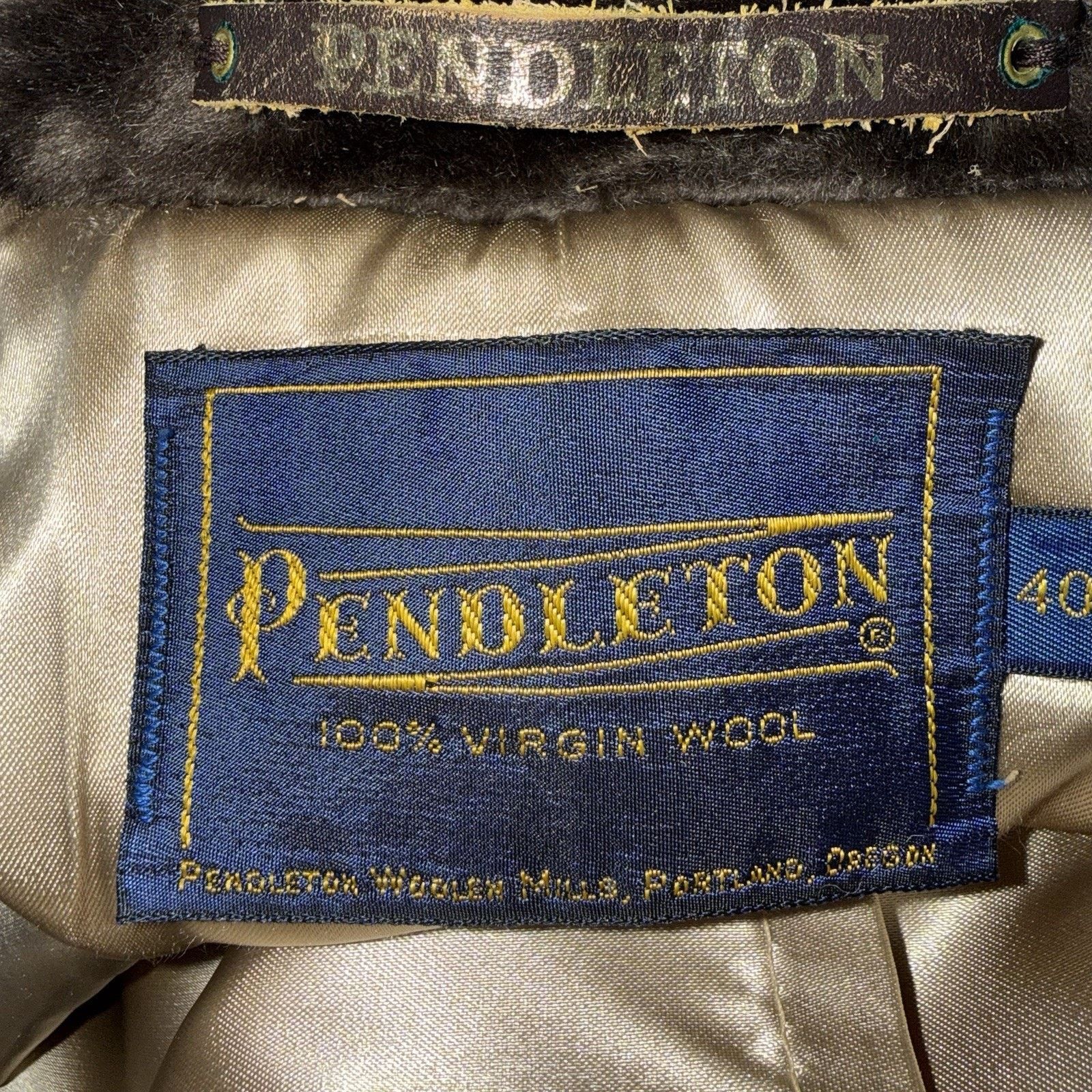 Pendleton Vintage Pendleton Mens 40 Camel Virgin Wool Coat Brown Fur Size US XXS / EU 40 - 14 Thumbnail